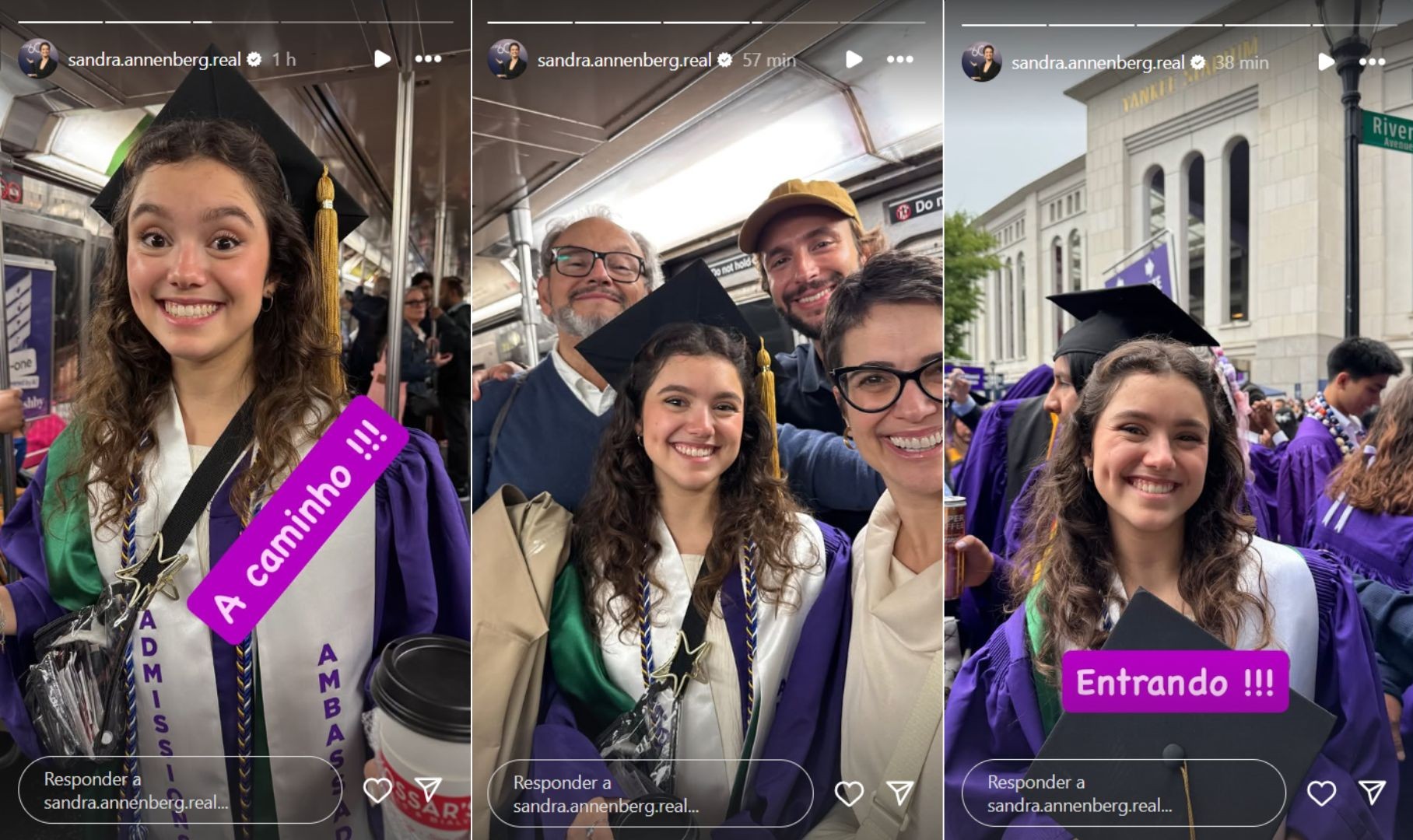 Sandra Annenberg celebra formatura da filha - Reprodução/Instagram