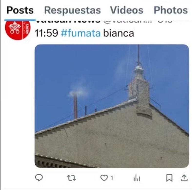 Publica&ccedil;&atilde;o do Vaticano nas redes sociais 