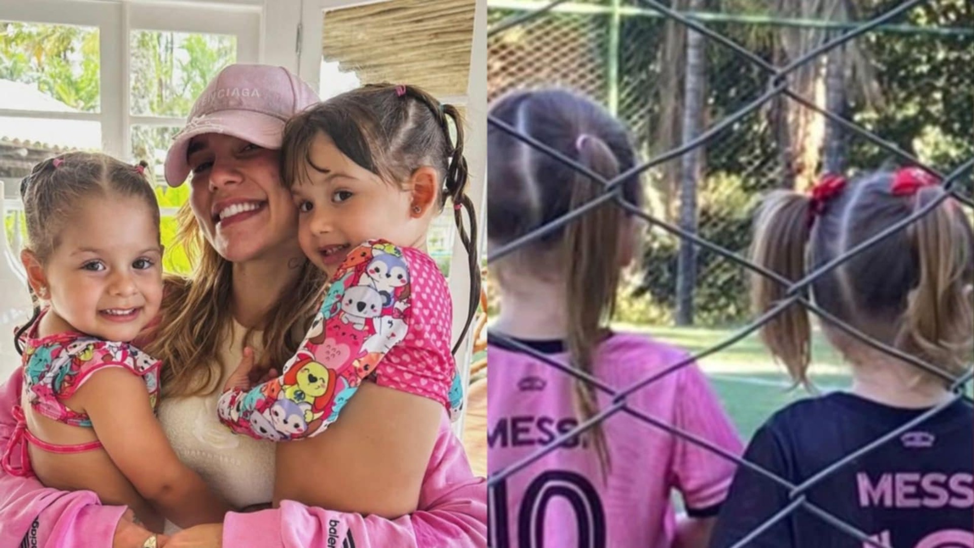 Virginia encanta ao mostrar as filhas com looks de jogadoras no futebol