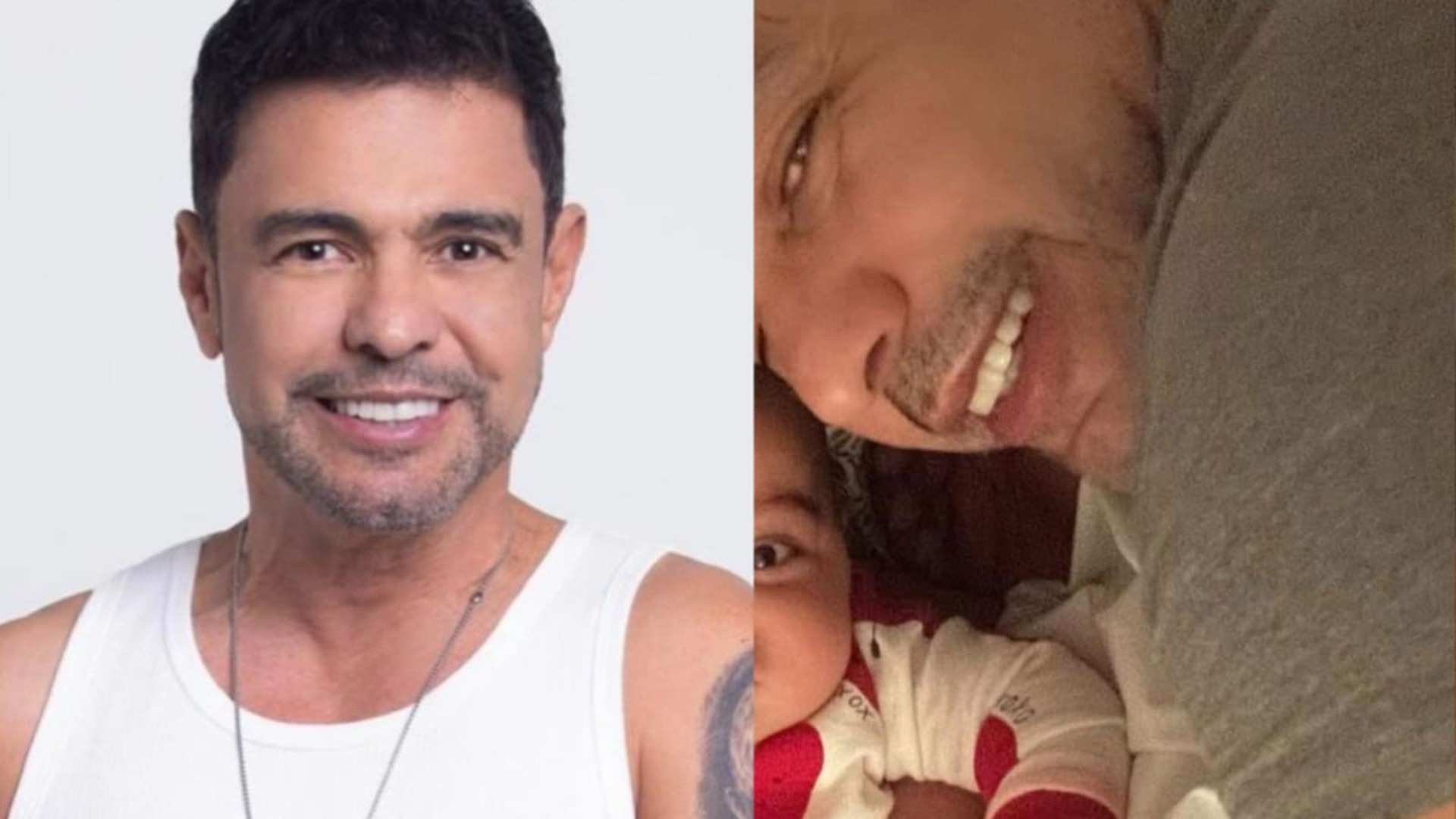 Zezé Di Camargo mostra momento especial com Graciele e a filha