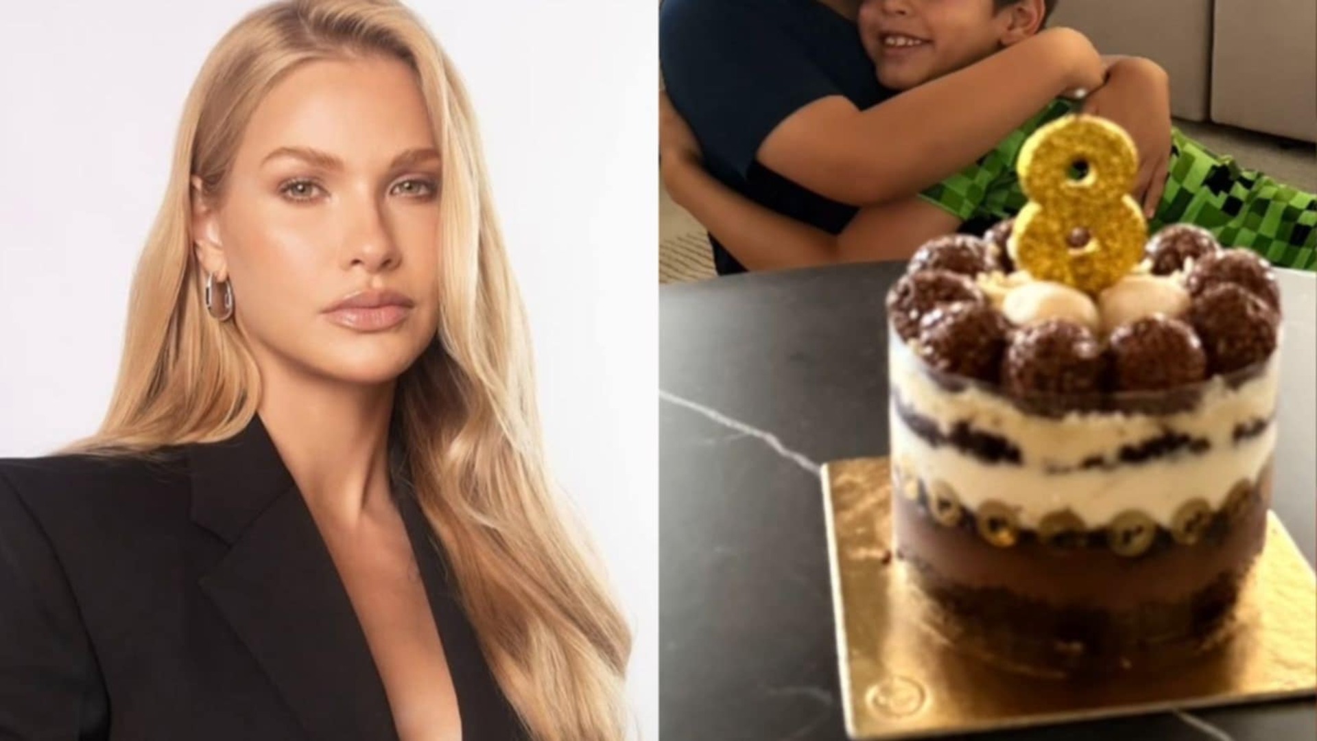 Andressa Suita comemora aniversário do filho com bolinho em casa