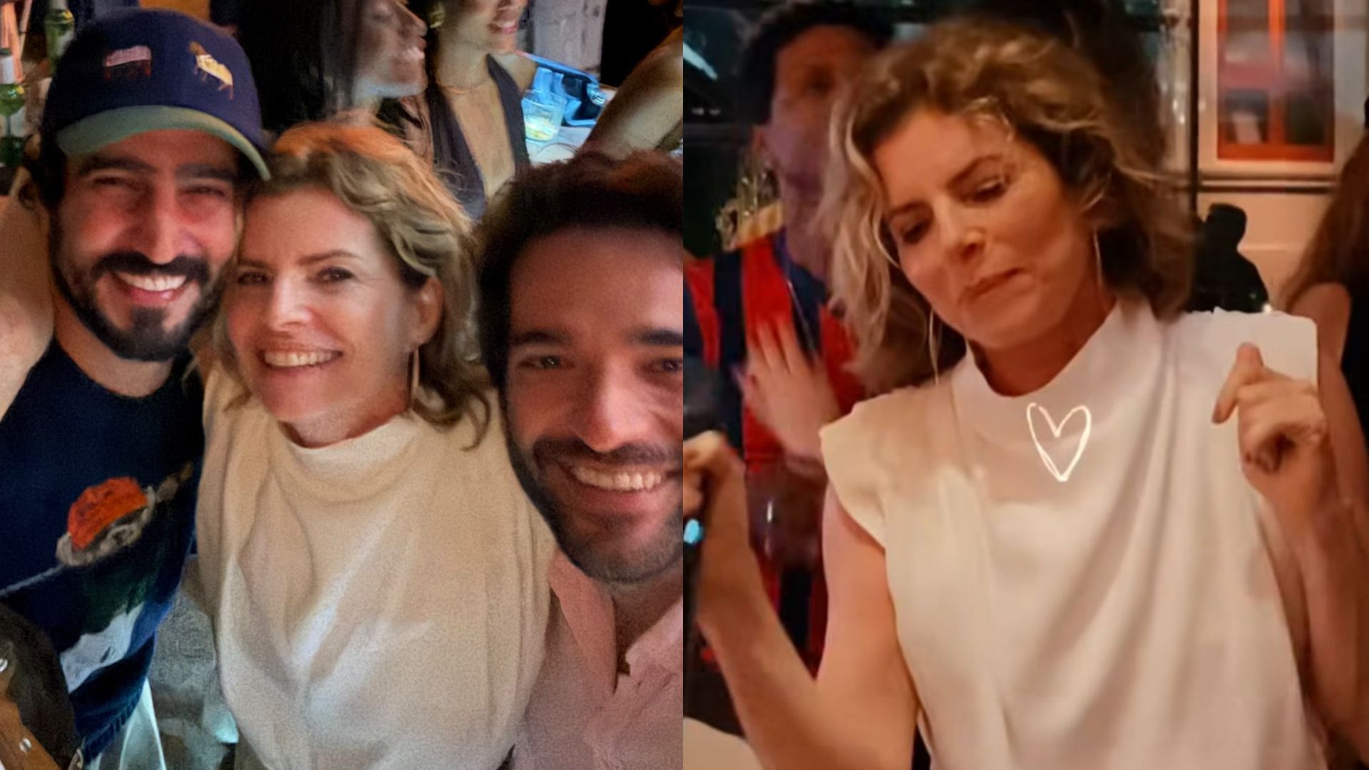 Debora Bloch comemora 62 anos em festa com elenco de Vale Tudo