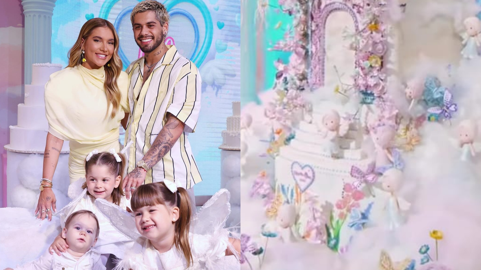 Filha de Virginia Fonseca e Zé Felipe ganha bolo de mais 2 metros em seu aniversário
