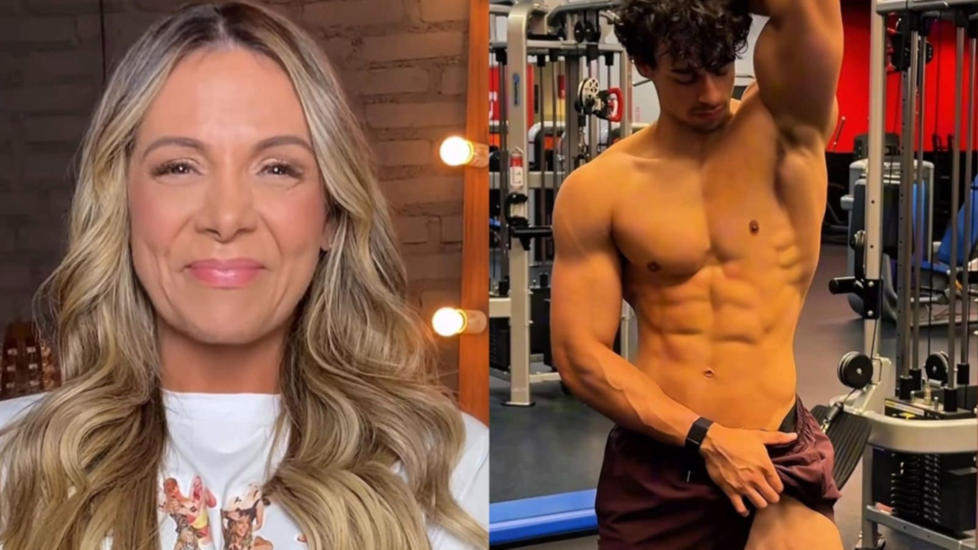Carla Perez nega que o filho usa bomba para ter corpo sarado: ‘Disciplina’
