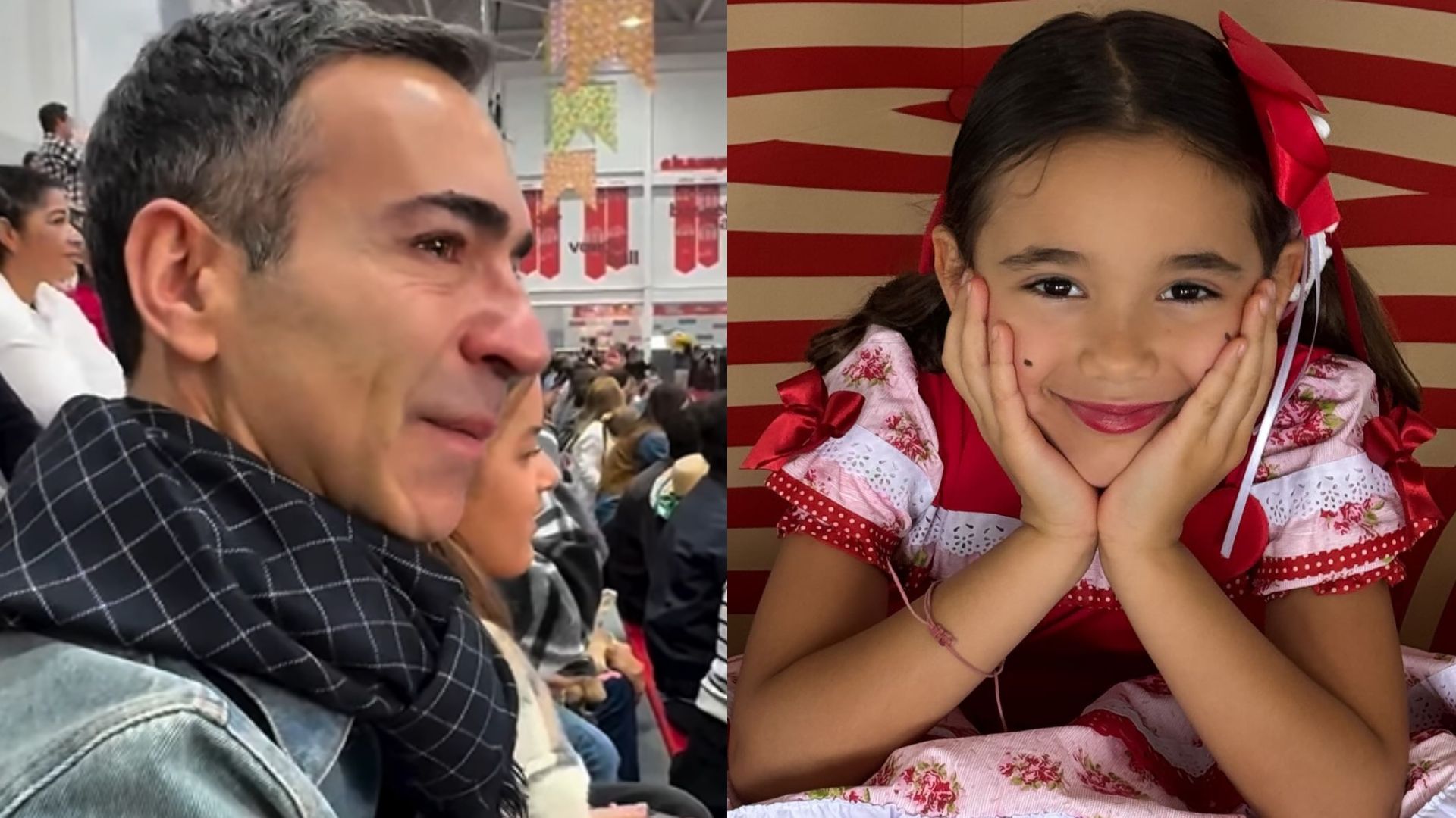 César Tralli e Ticiane Pinheiro se emocionam em apresentação da filha na escola