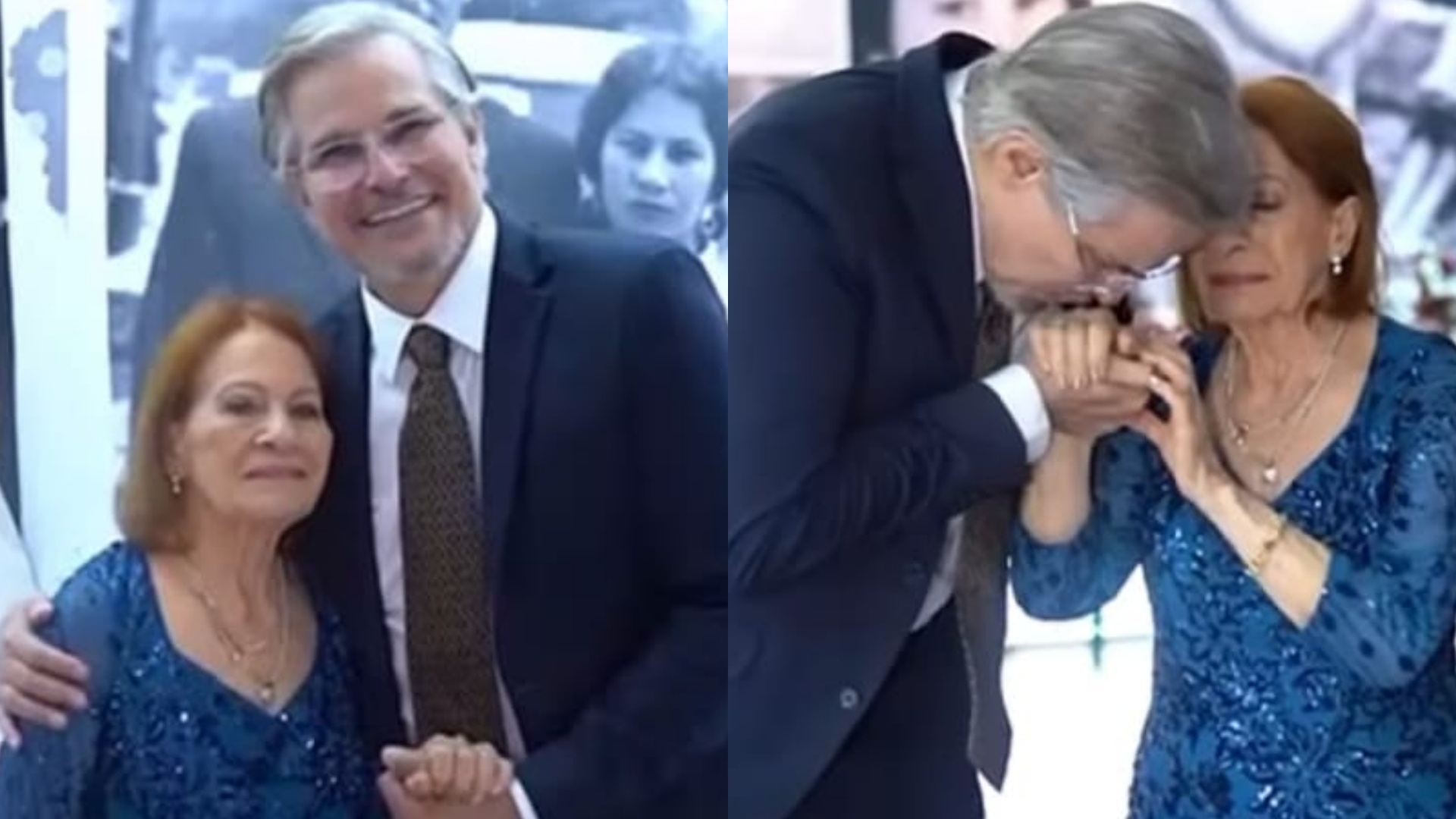 Edson Celulari mostra comemoração do aniversário de 90 anos de sua mãe