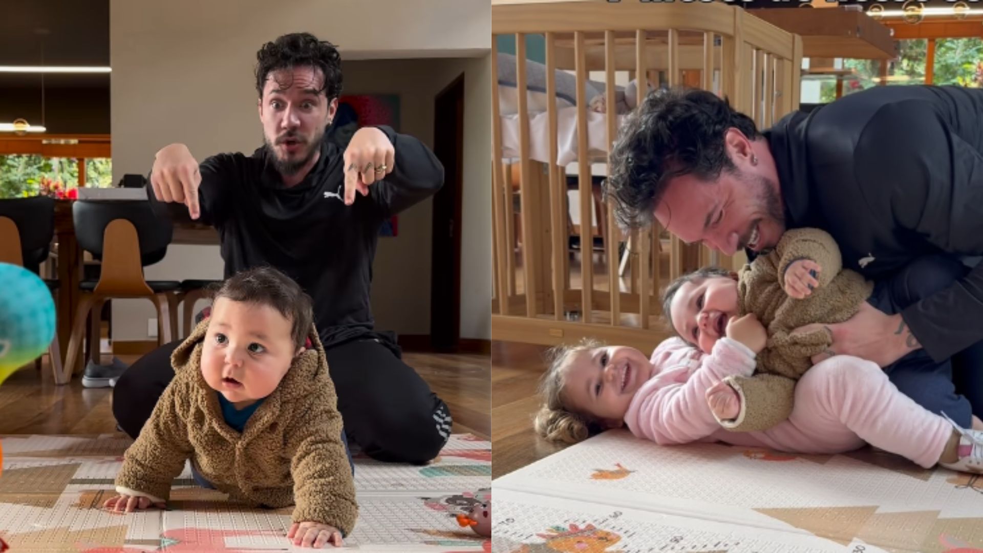 Ao completar 7 meses de vida, Ravi encanta Eliezer com gesto inesperado