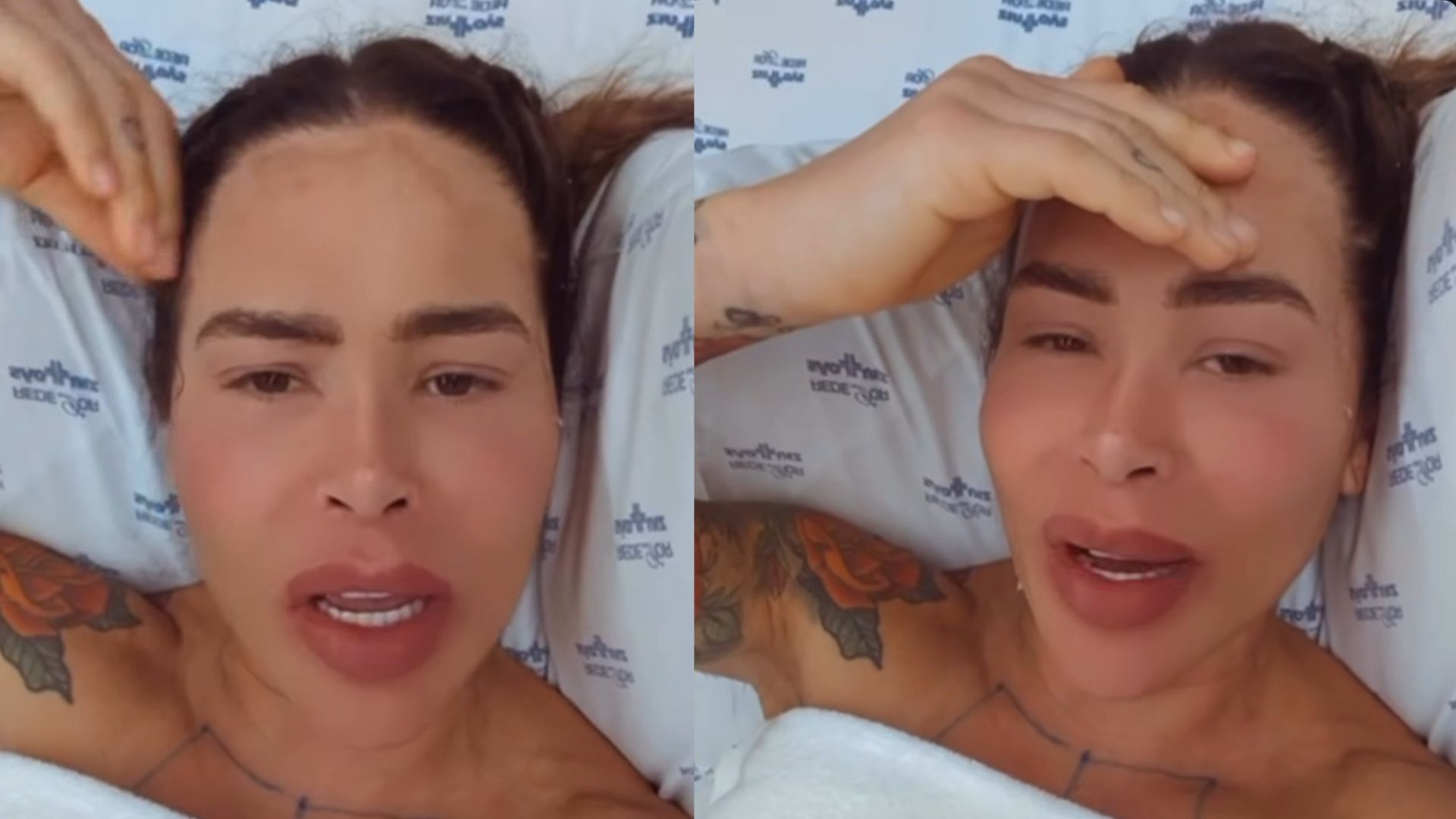 Esposa de Alexandre Frota aparece nas redes sociais após cirurgia de 11 horas