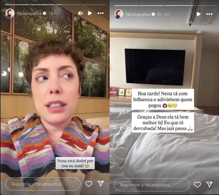 Fabiana Justus fala sobre sua sa&uacute;de - Reprodu&ccedil;&atilde;o/Instagram