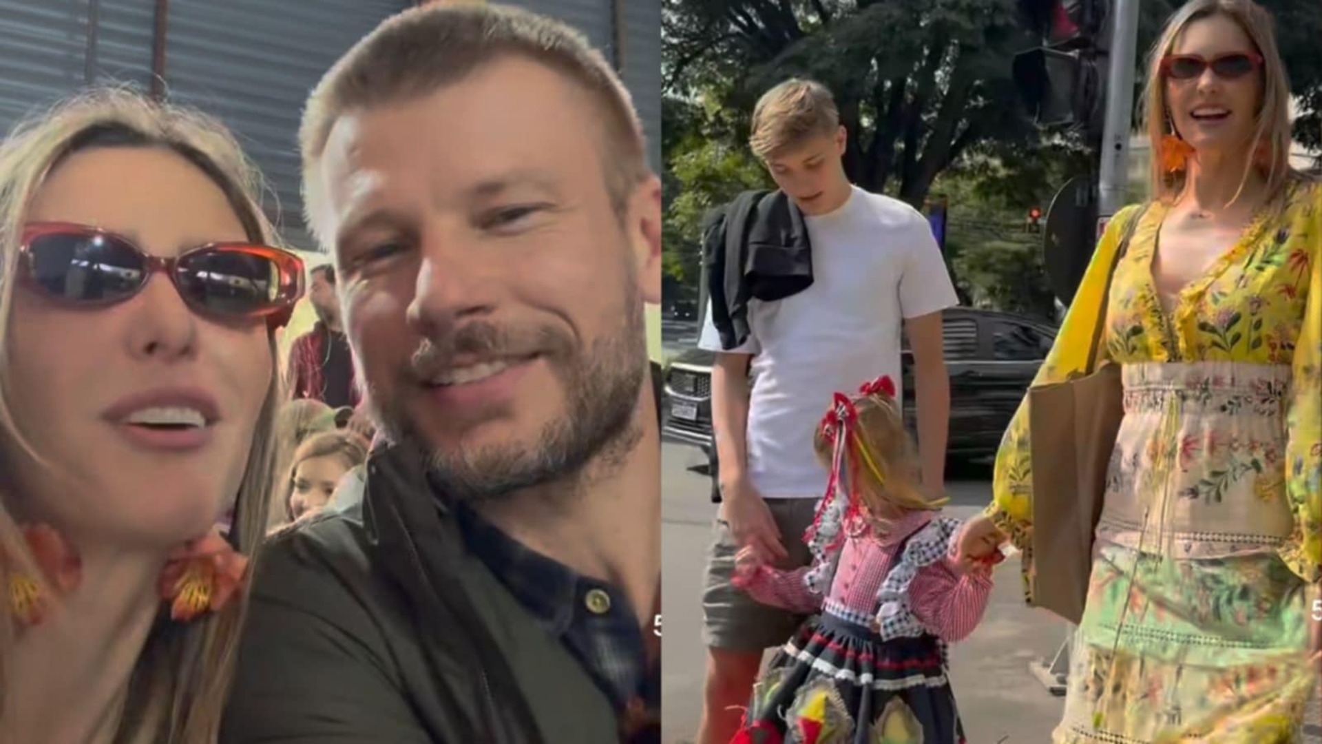 Fernanda Lima mostra detalhes de festa junina da filha: ‘Família toda’