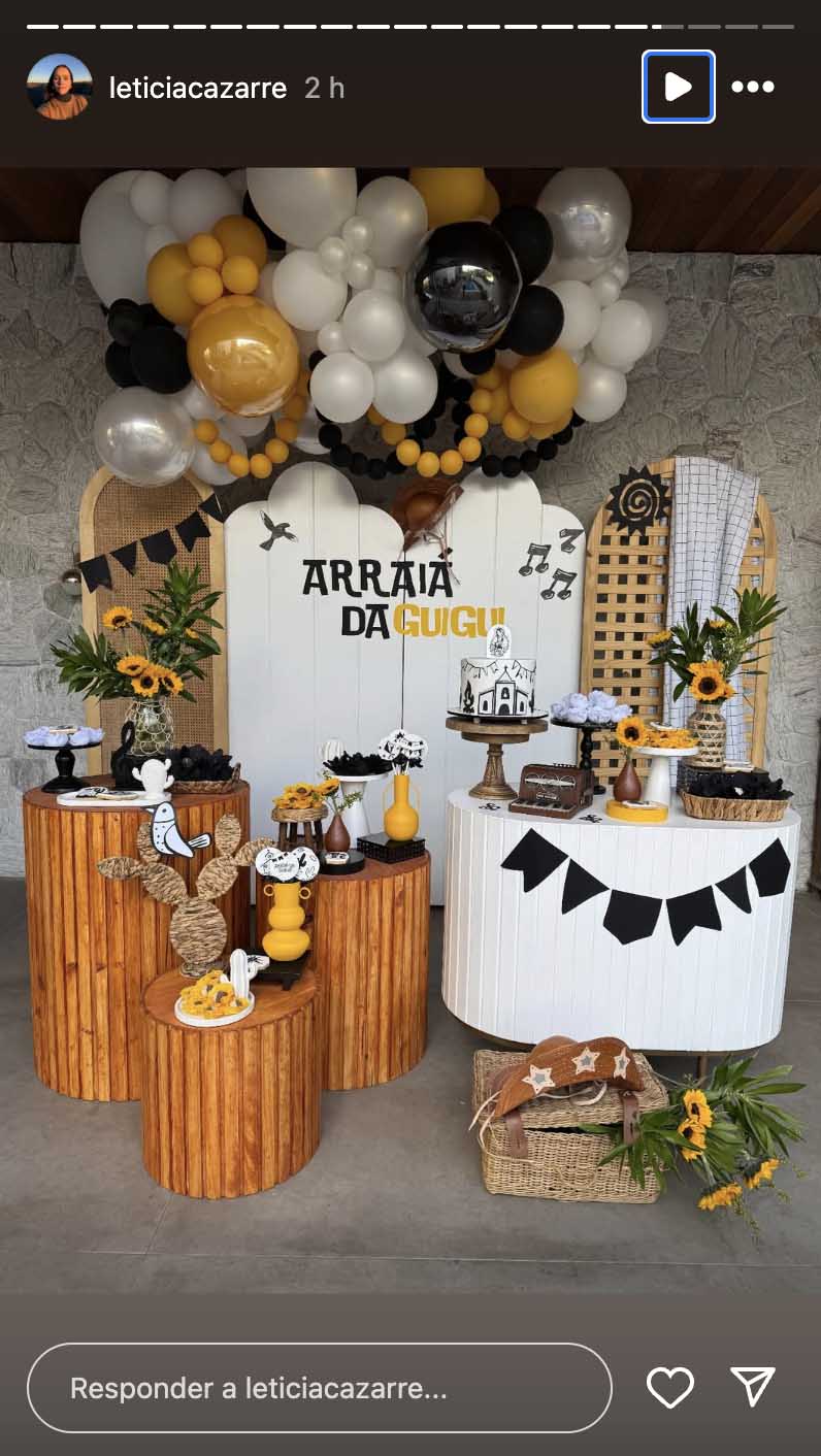Festa da filha de Juliano Cazarr&eacute;