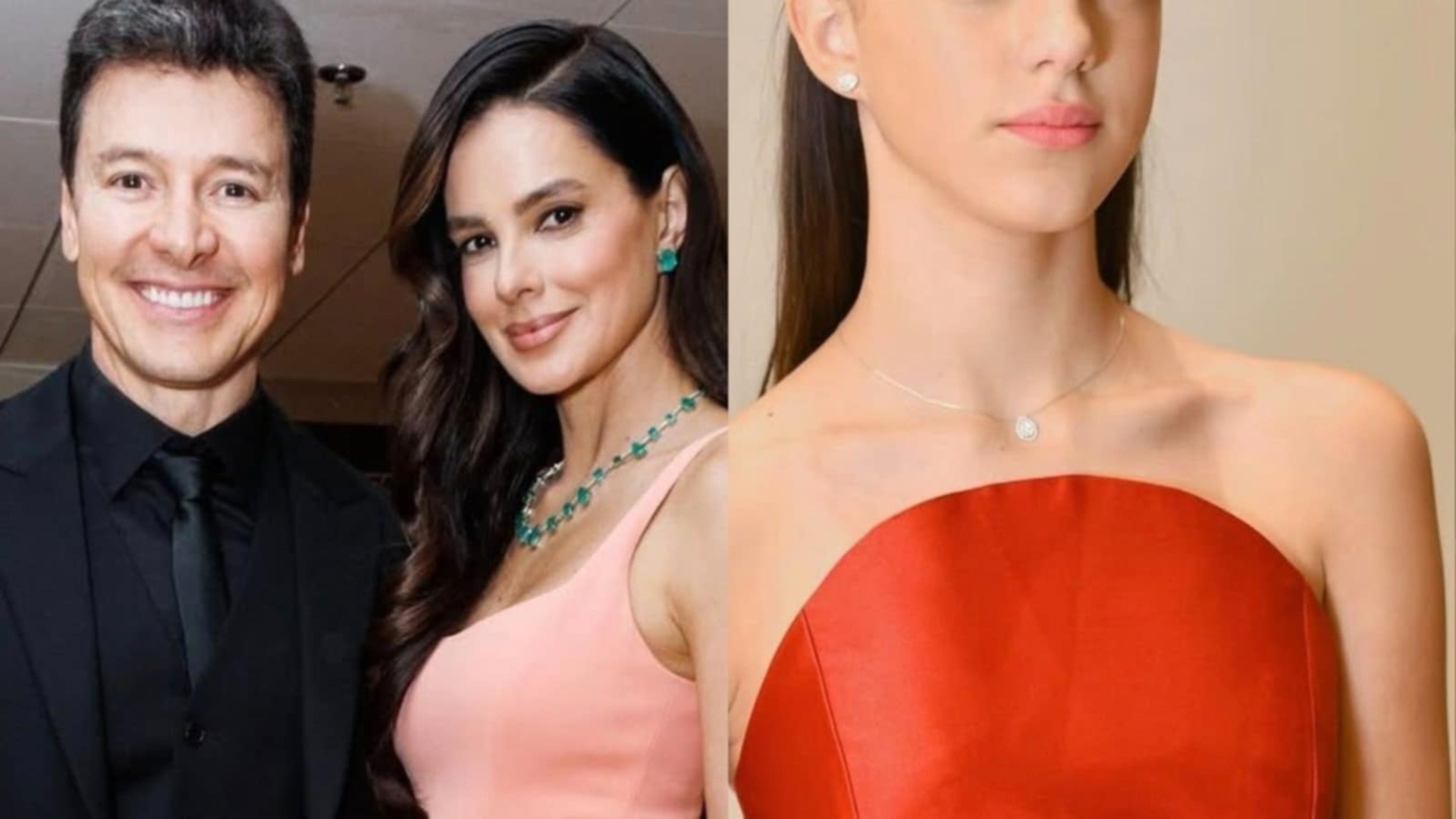 Filha de Rodrigo Faro impressiona com look vermelho no leilão de Neymar