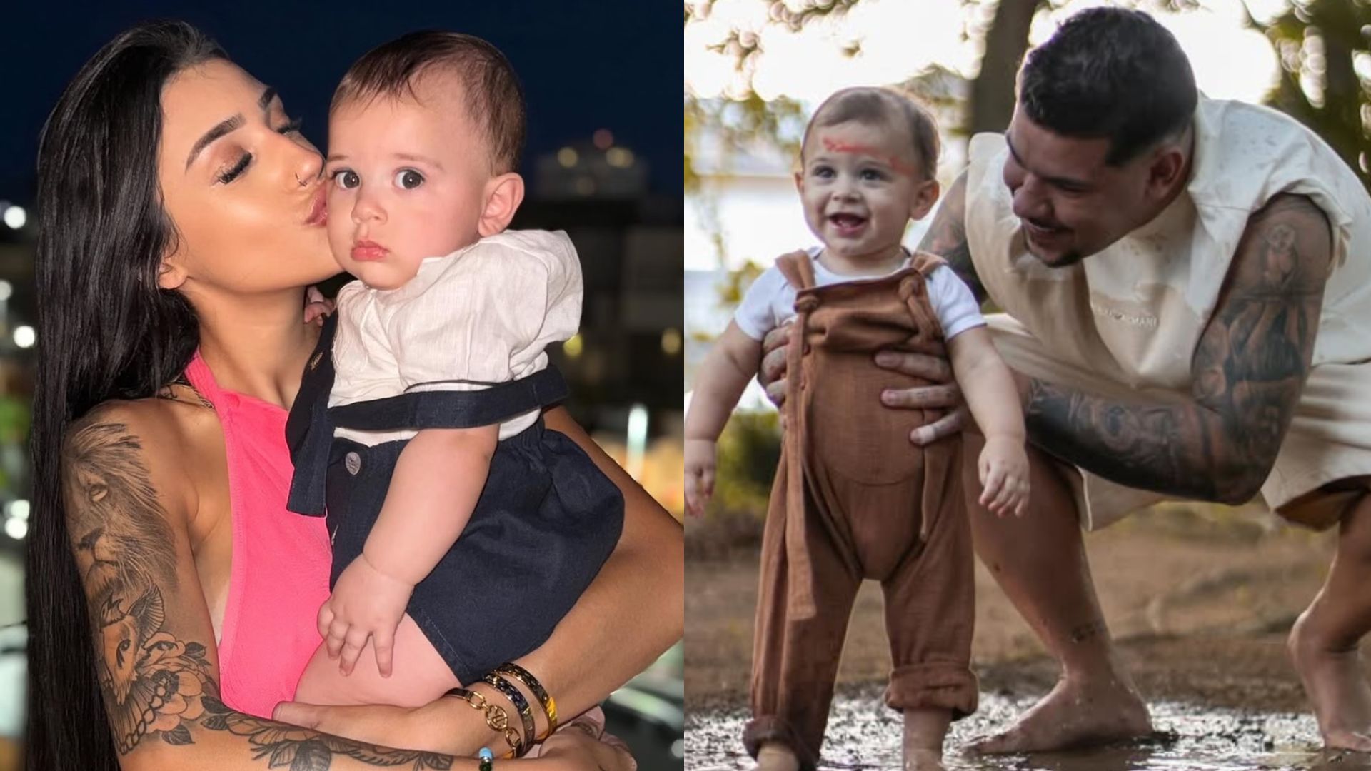 Bia Miranda e Buarque homenageiam o filho em aniversário de 1 ano