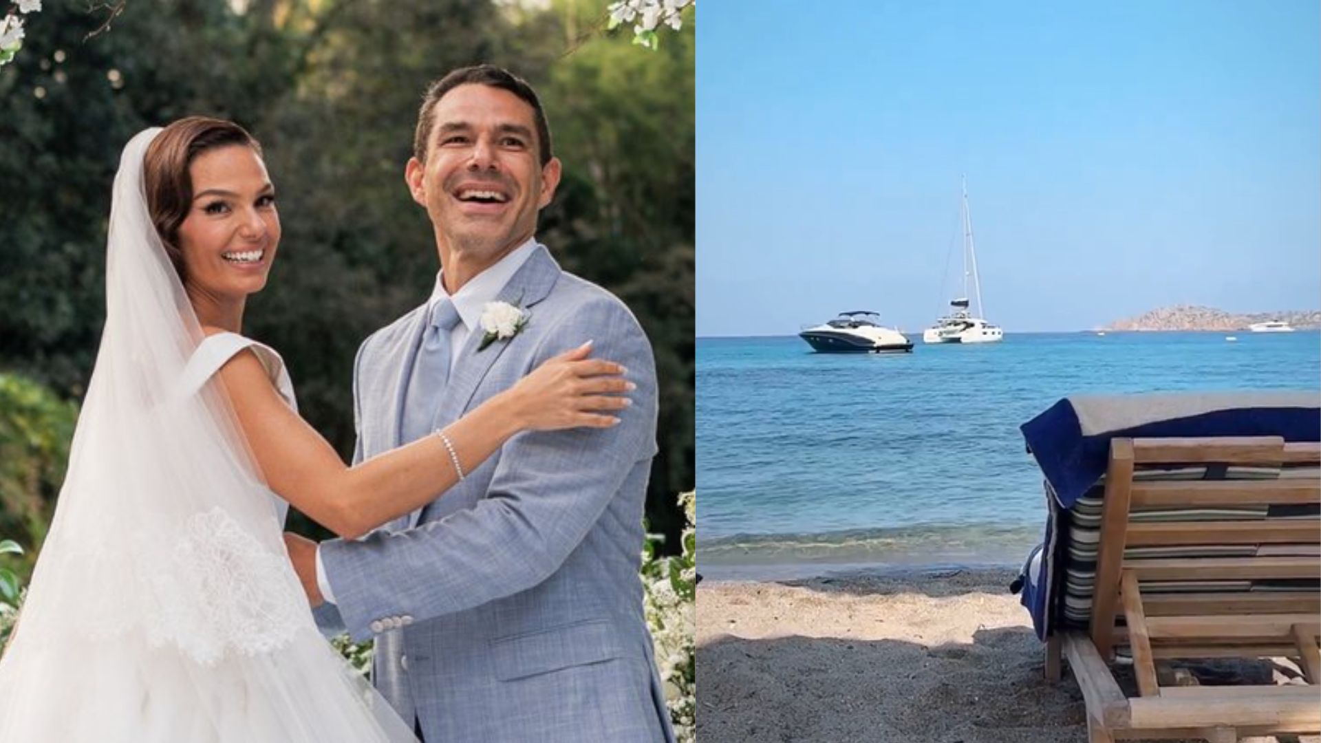 Lua de mel: Isis Valverde curte a costa italiana com o marido bilionário