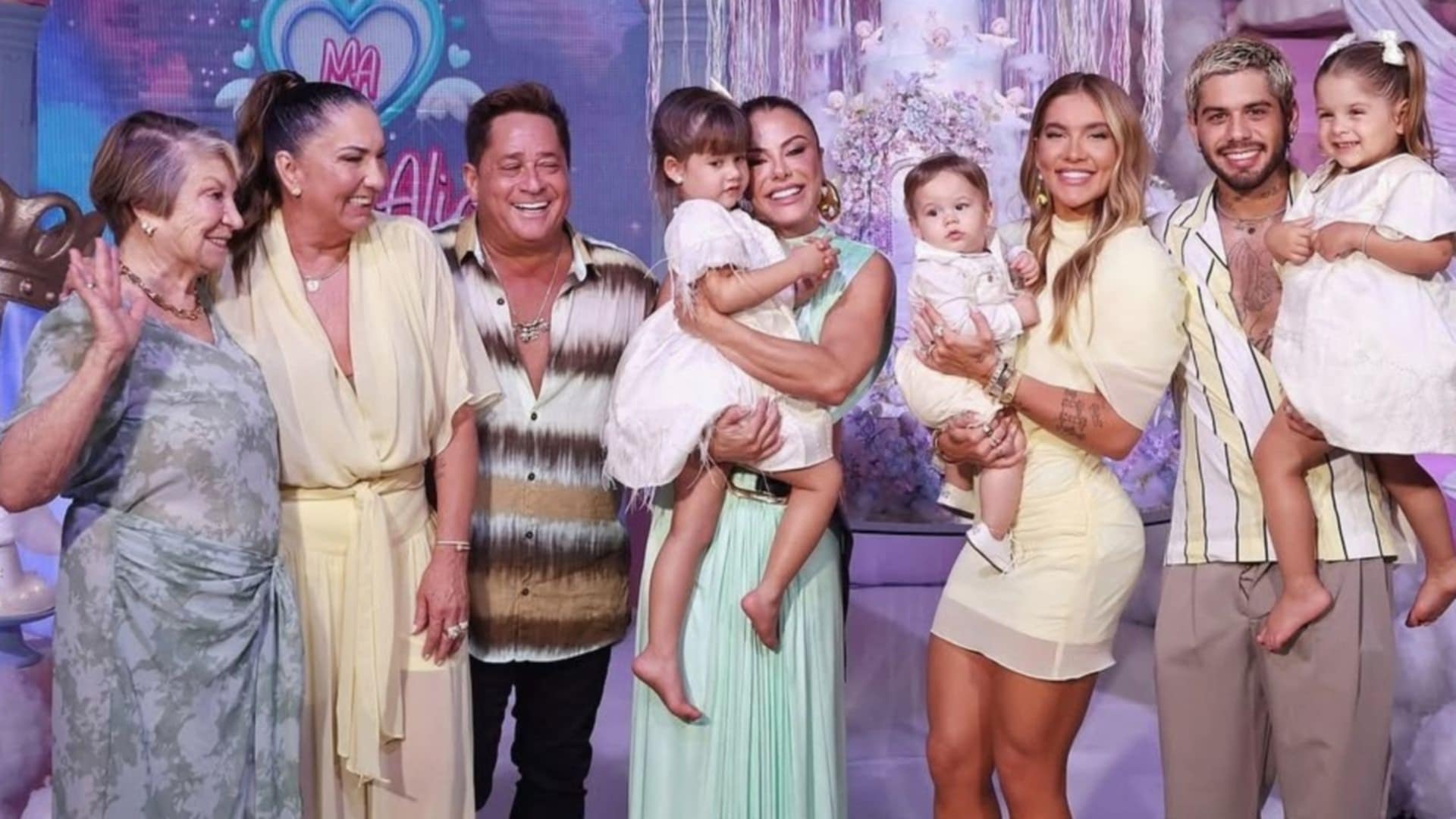 Leonardo posta fotos ao lado de Virginia no aniversário de Maria Alice