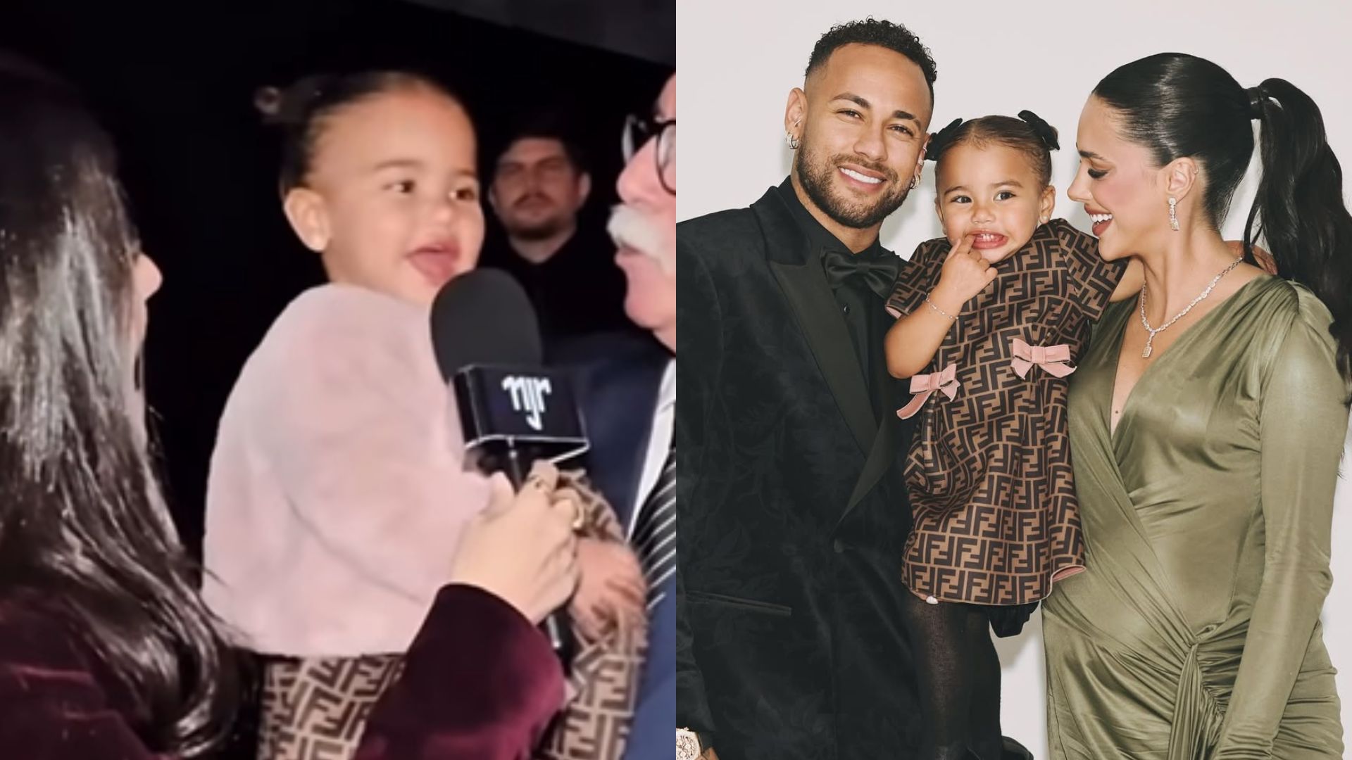 Filha de Neymar Jr, Mavie dá show de simpatia em sua ‘primeira entrevista’