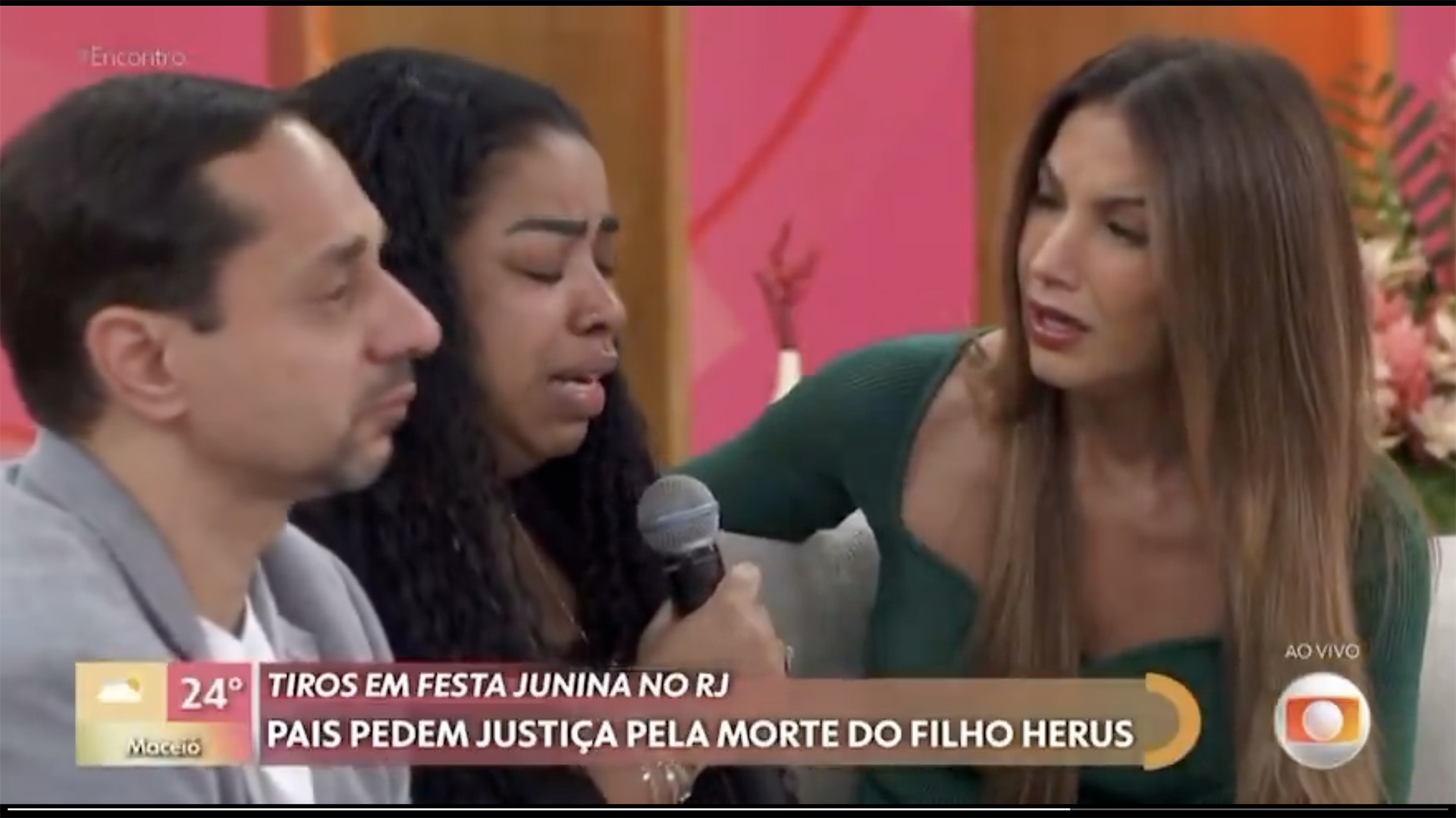 Patricia Poeta divide opiniões ao entrevistar pais de jovem que morreu sábado
