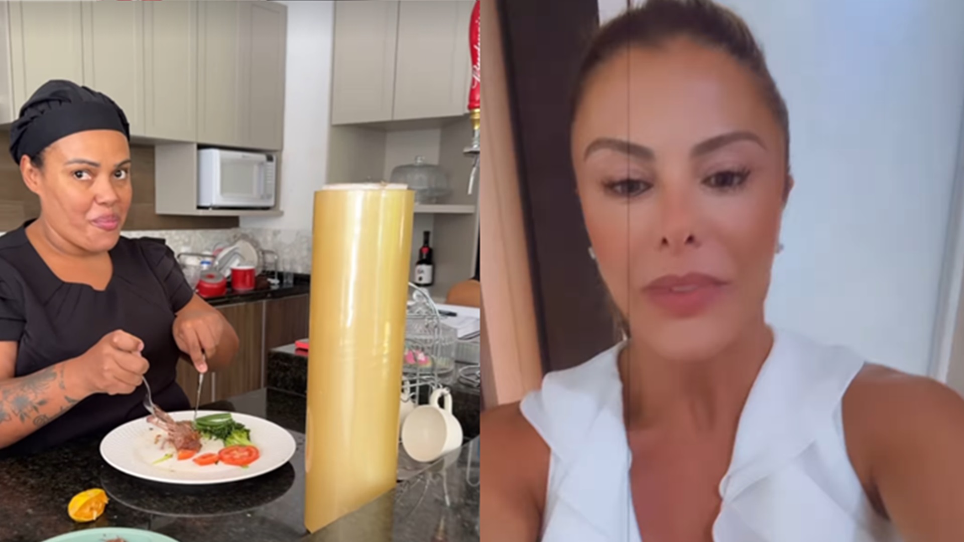 Poliana Rocha atualiza sobre a dieta que propôs para suas funcionárias: ‘Firme’