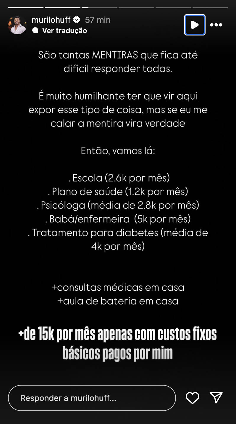 Post de Murilo Huff
