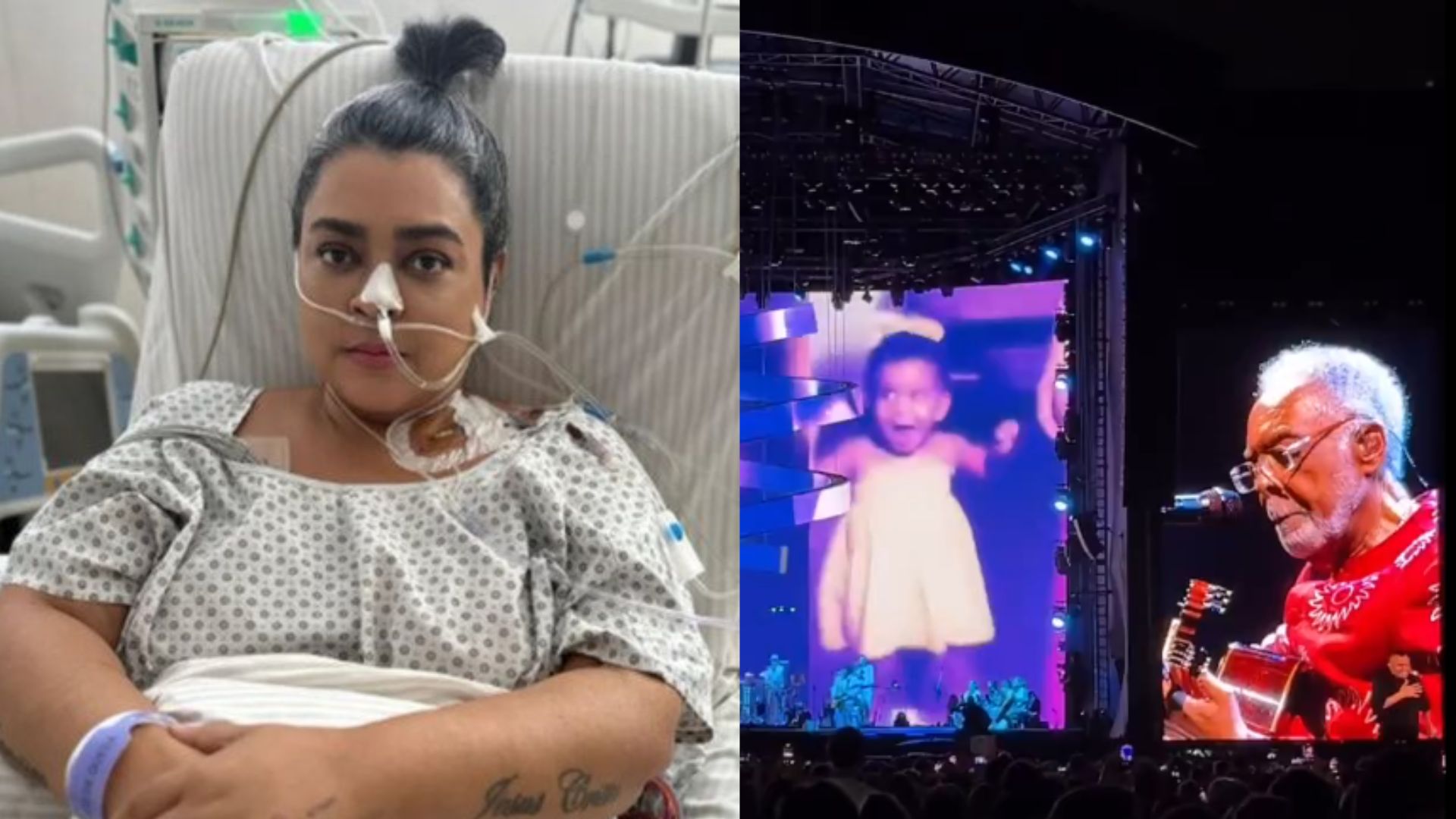 Com câncer, Preta Gil recebe nova homenagem do pai, Gilberto Gil, em show