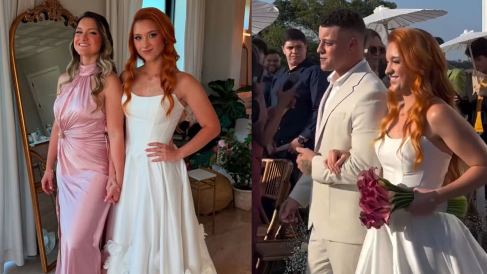 Filha de Gugu Liberato ganha presente curioso de casamento da irmã gêmea