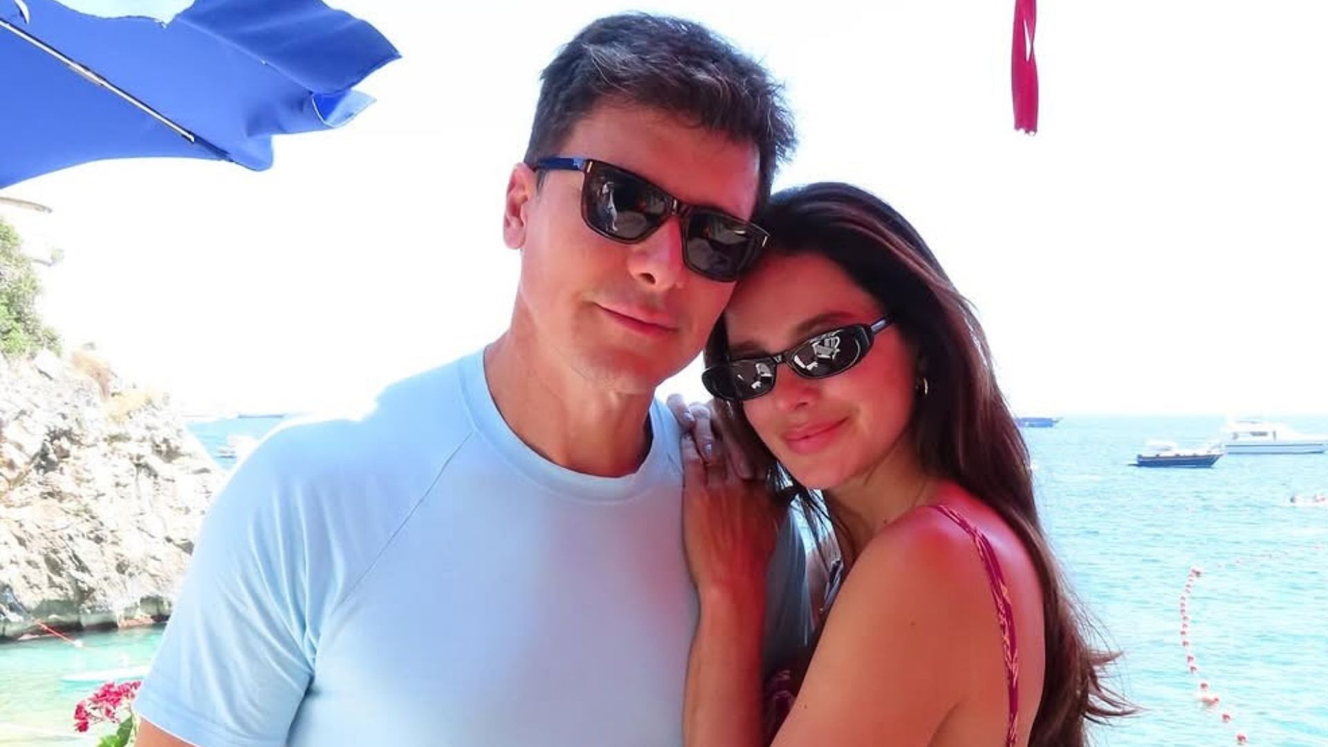 Vera Viel e Rodrigo Faro curtem as férias juntos em destino paradisíaco