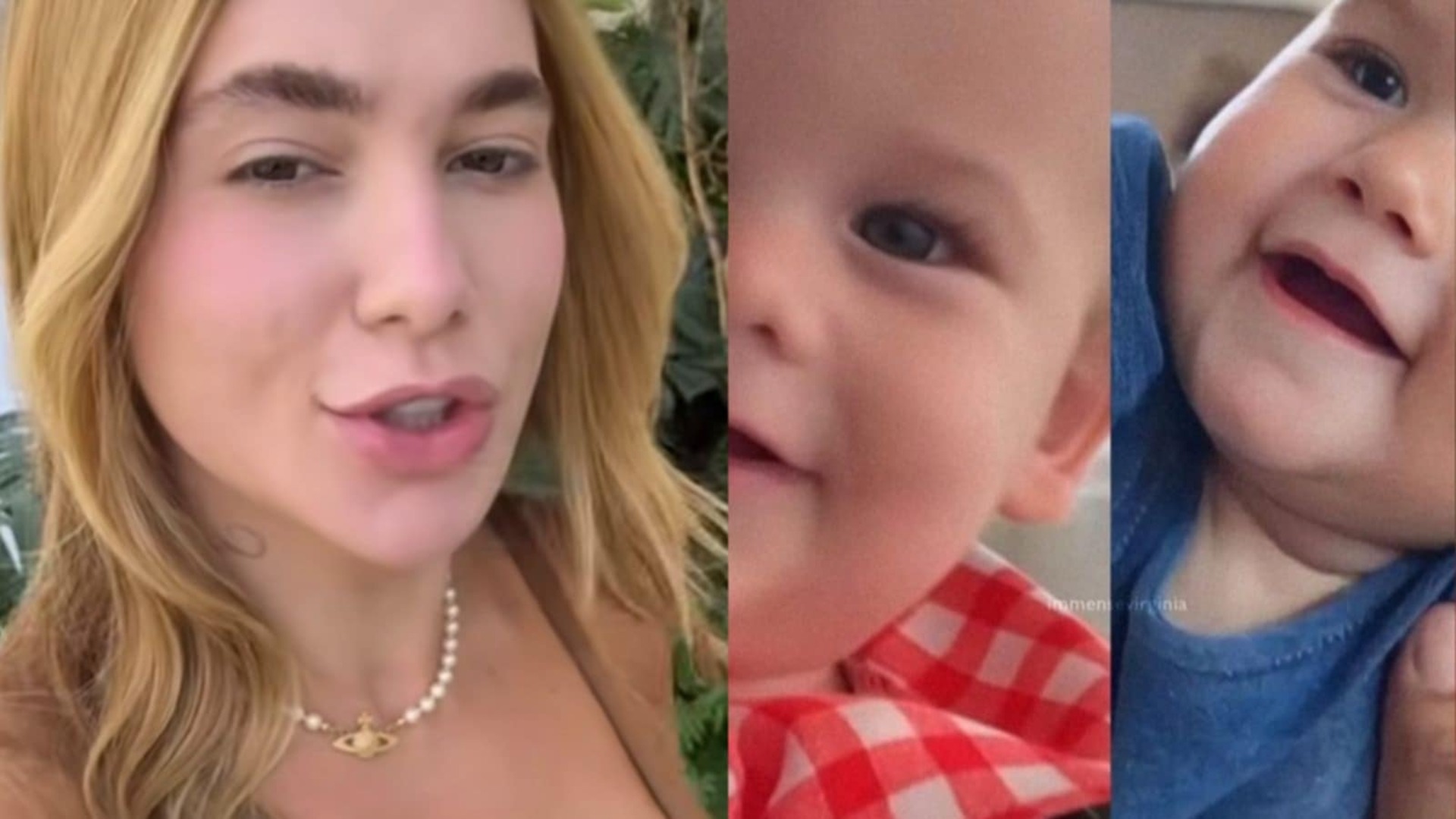 Virginia mostra semelhança de Maria Alice bebê e José Leonardo; veja