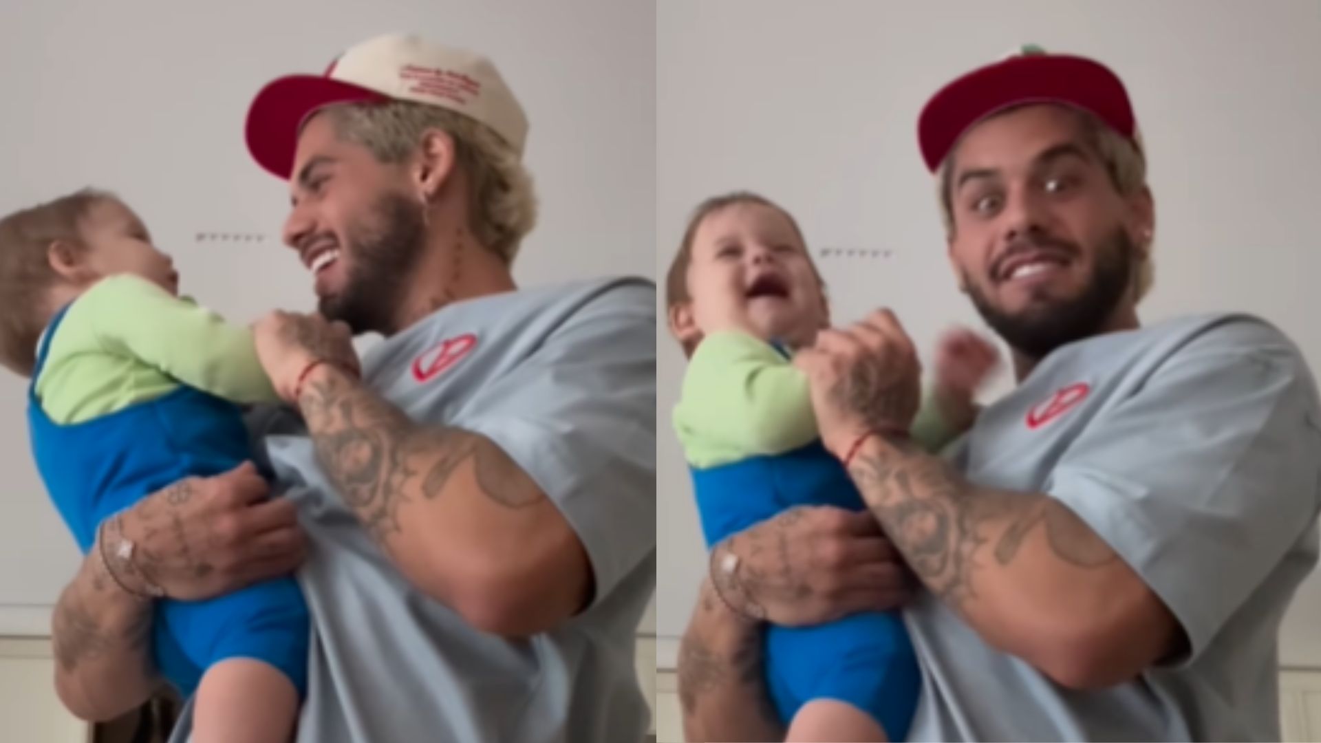 Zé Felipe mostra o caçula tentando falar “papai” e questiona: “Saiu ou não?”