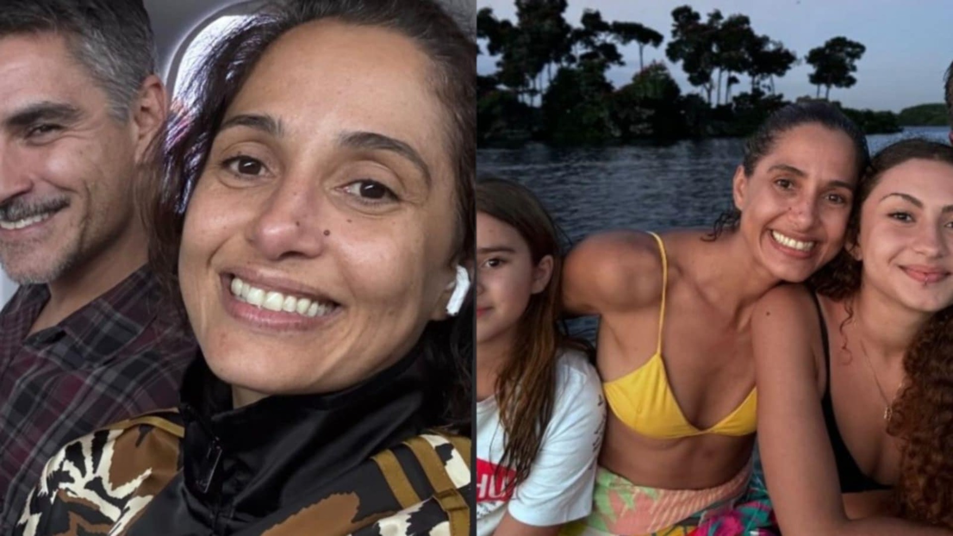 Camila Pitanga mostra viagem com a filha, o namorado e a enteada