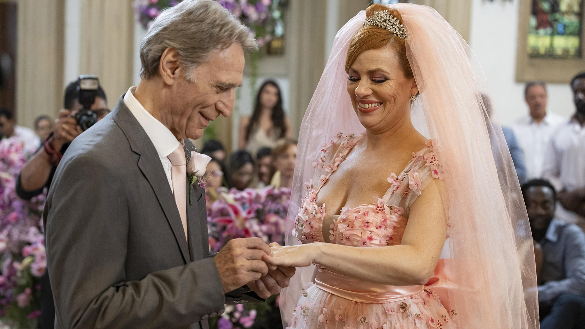 Casamento de Alde&iacute;de e Laudelino na novela Vale Tudo - Foto: Globo / Manoella Mello