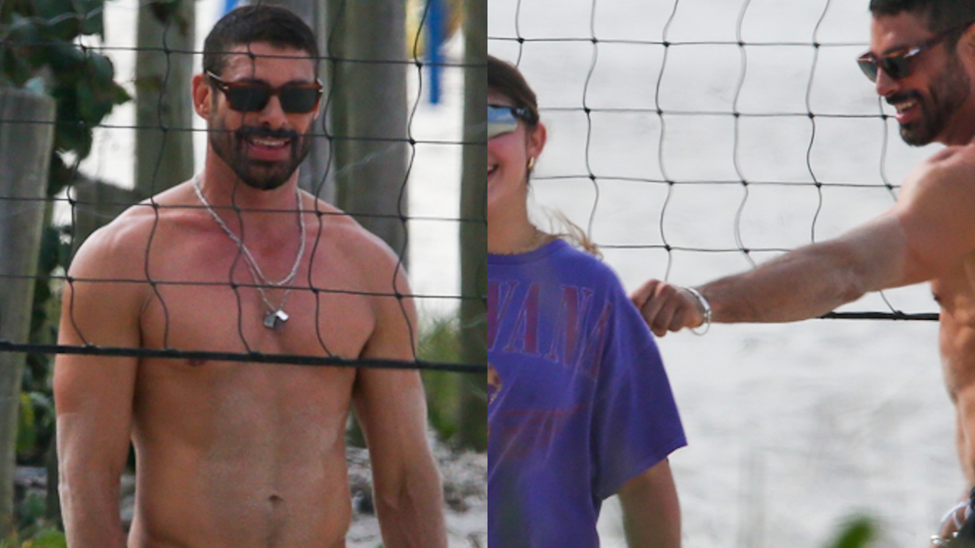 Filha de Cauã Reymond chama atenção ao jogar vôlei com o pai em praia do Rio