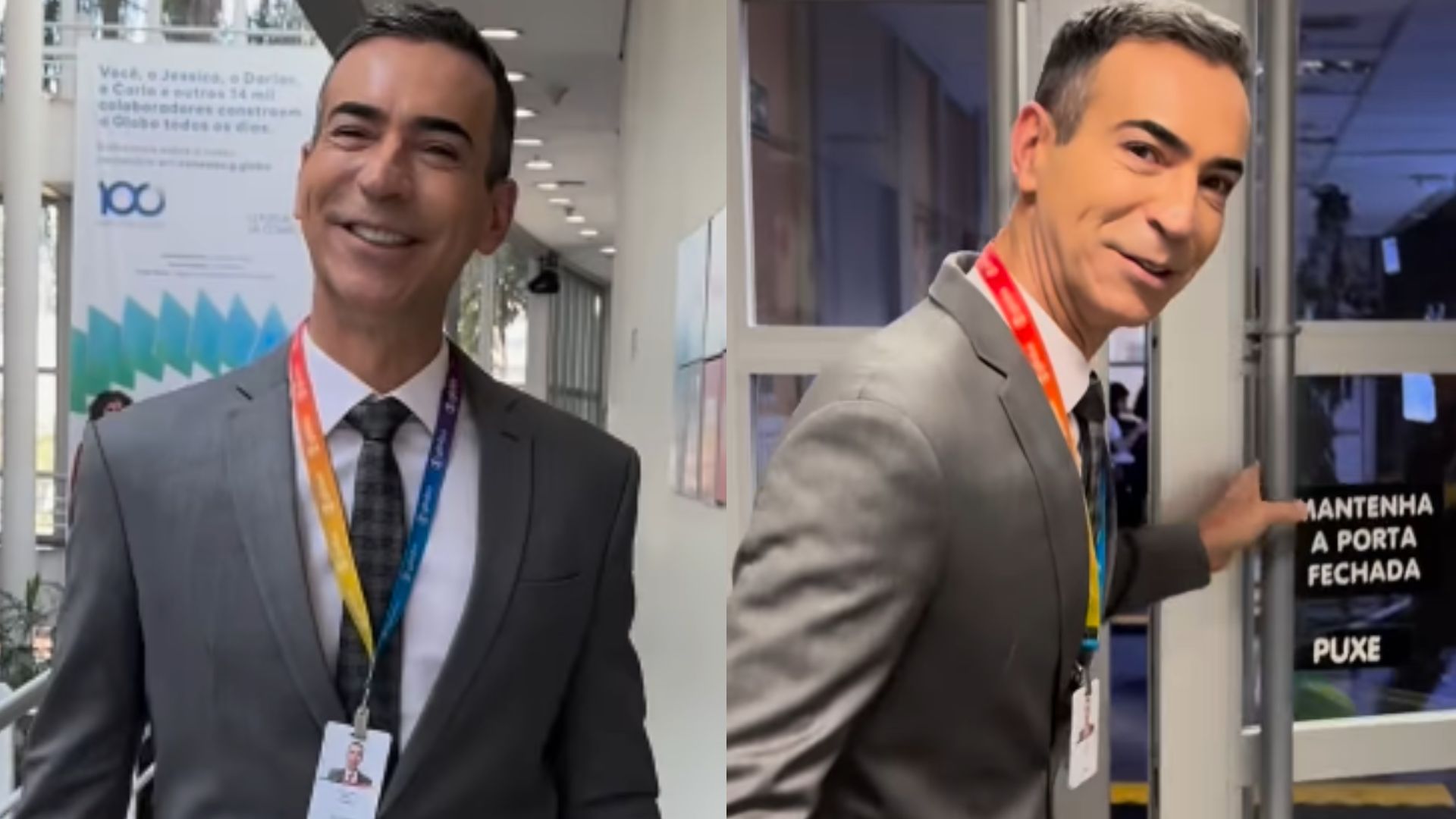 César Tralli celebra volta ao Jornal Hoje após férias em família: ‘Alegria’
