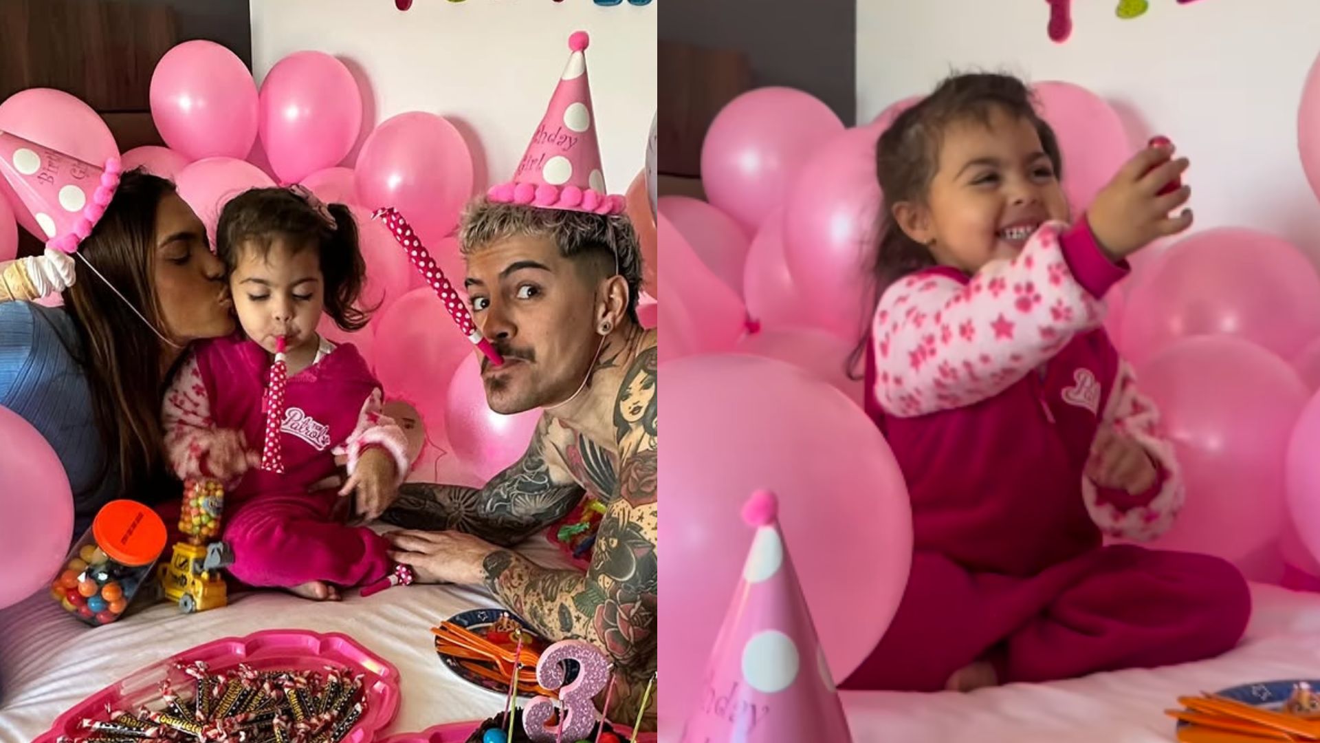 Filha de Biel ganha ‘festinha improvisada’ no Chile em aniversário de 3 anos