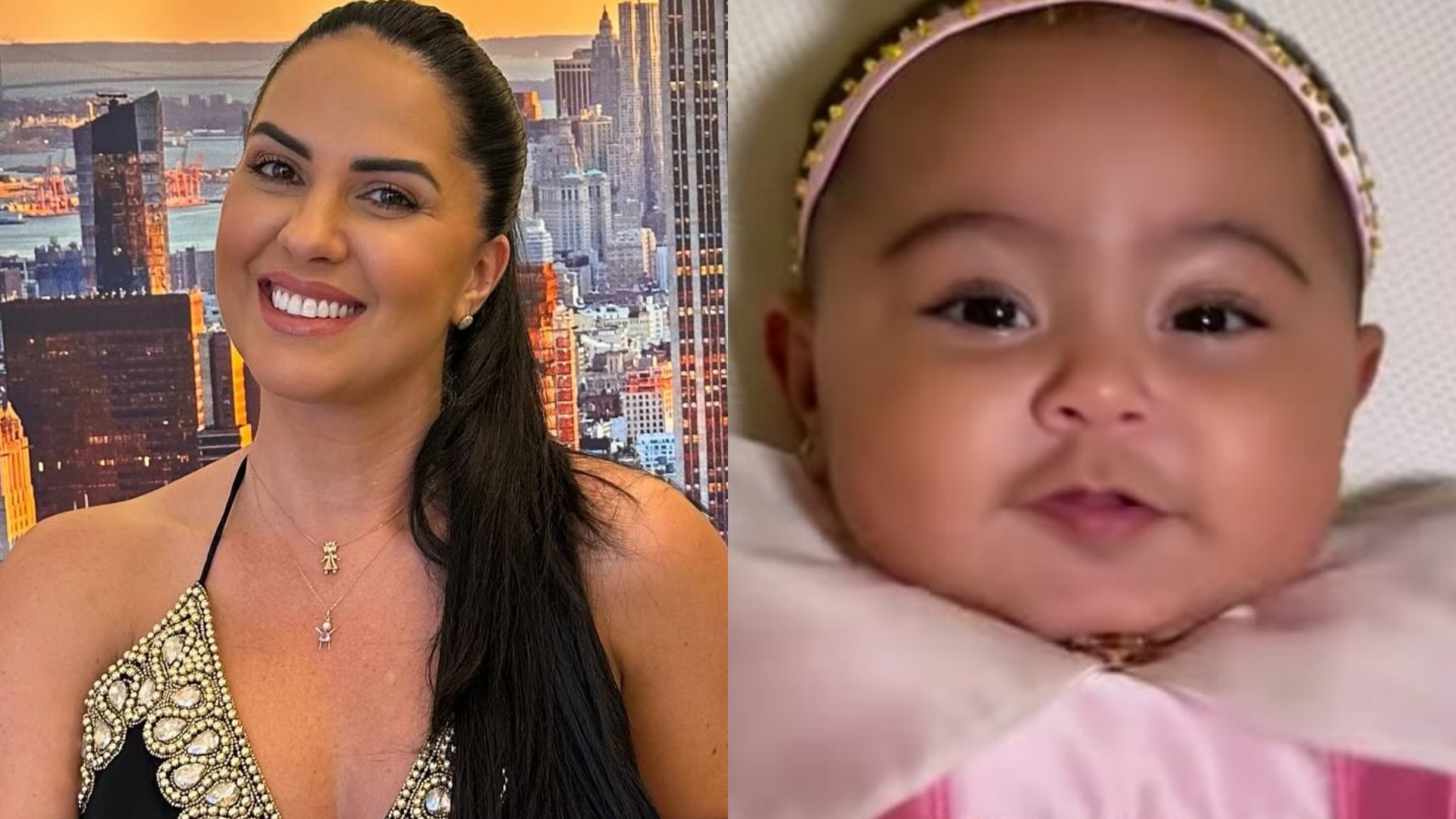 Graciele Lacerda mostra a filha com look de princesa em mesversário