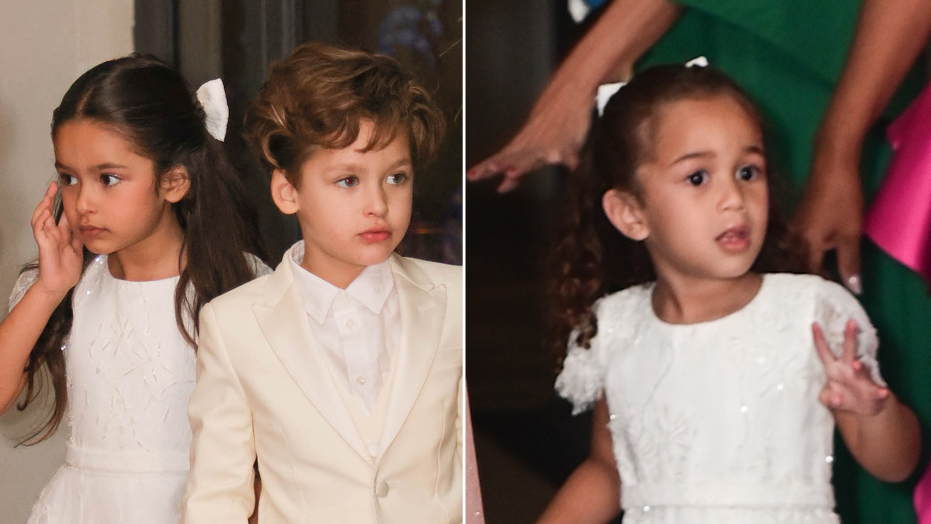 Filhos de Tainá Castro e Éder Militão aparecem prontos para o casamento dos pais