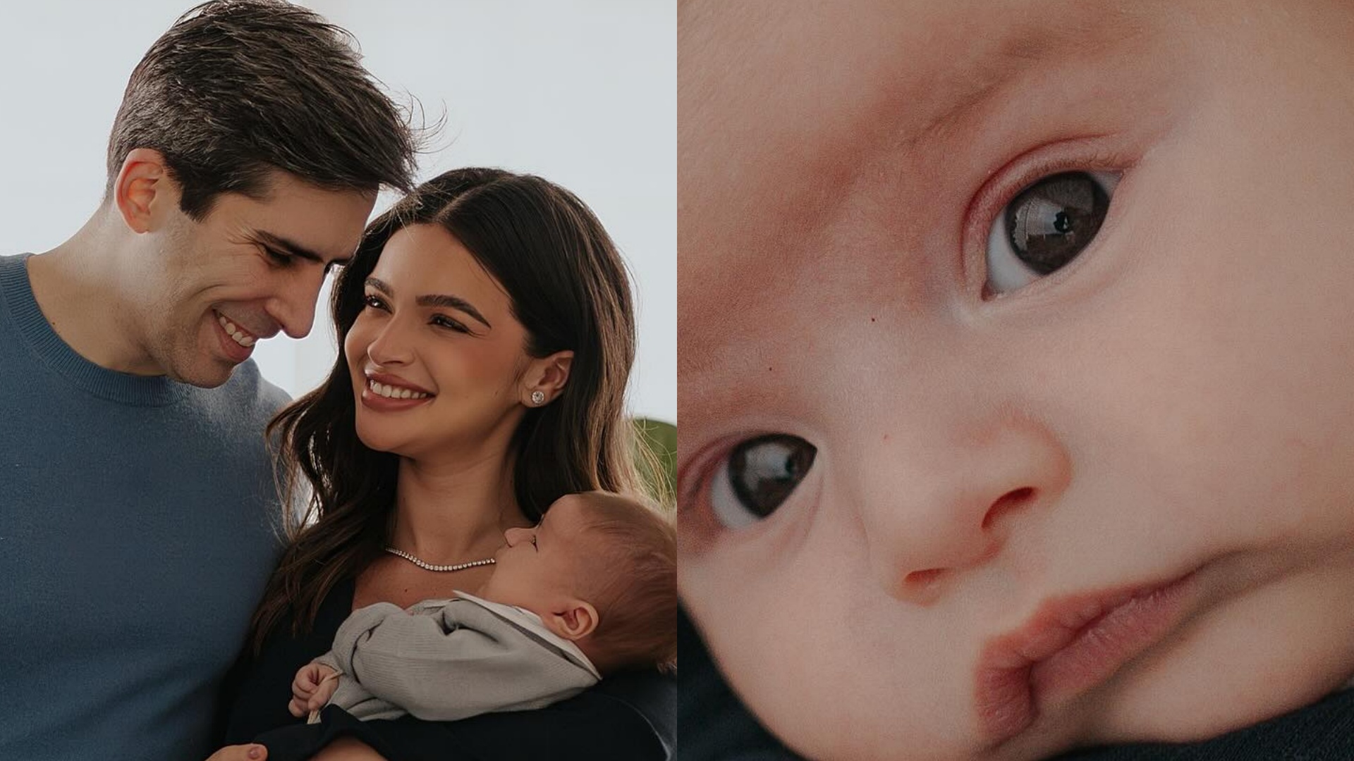 Gabriella Mustafá combina look do filho com bolo de mesversário