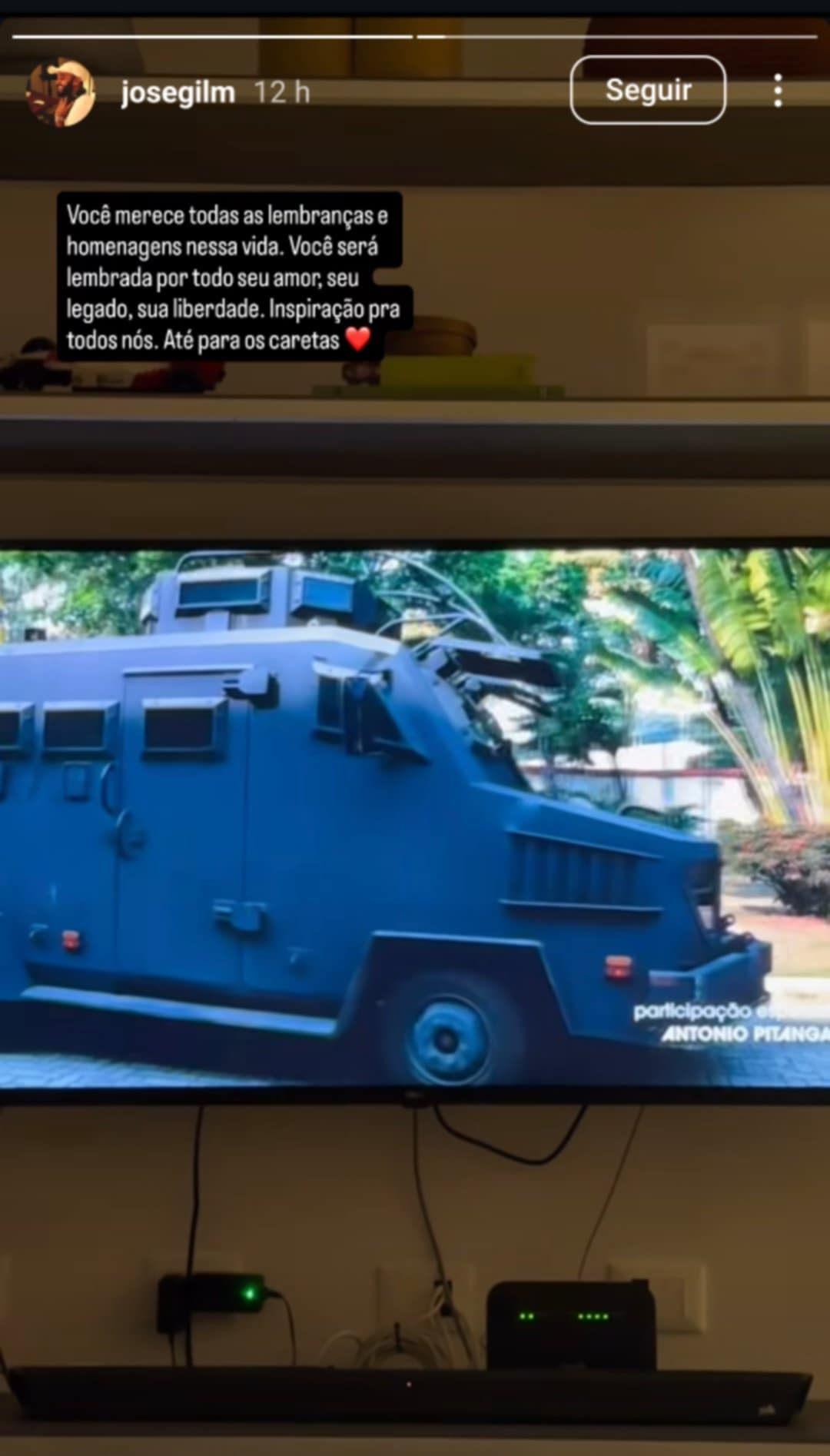 Irm&atilde;o de Preta Gil reage ao ver homenagem para a cantora