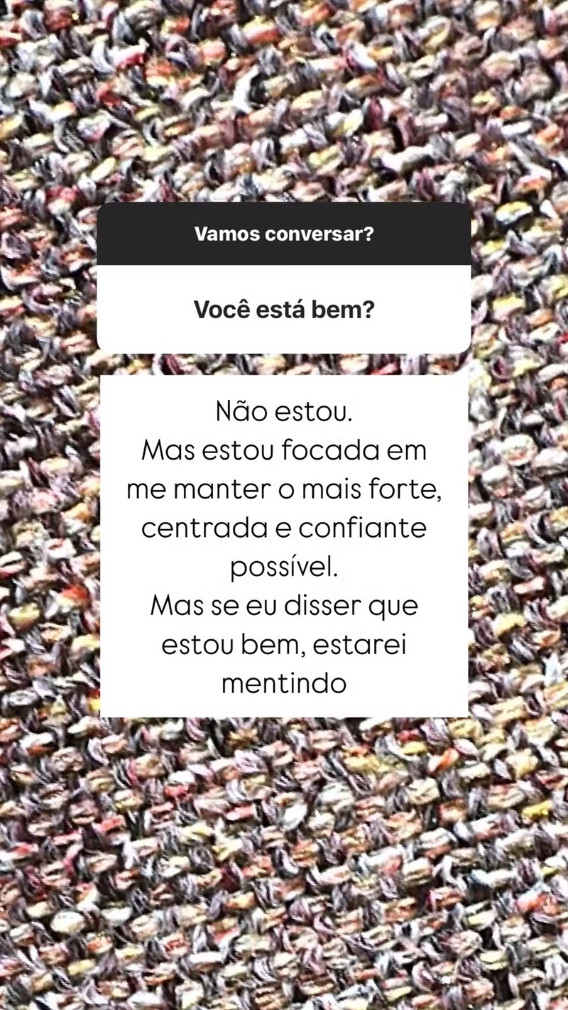 Monica Benini desabafa &mdash; Foto: Reprodu&ccedil;&atilde;o/Instagram