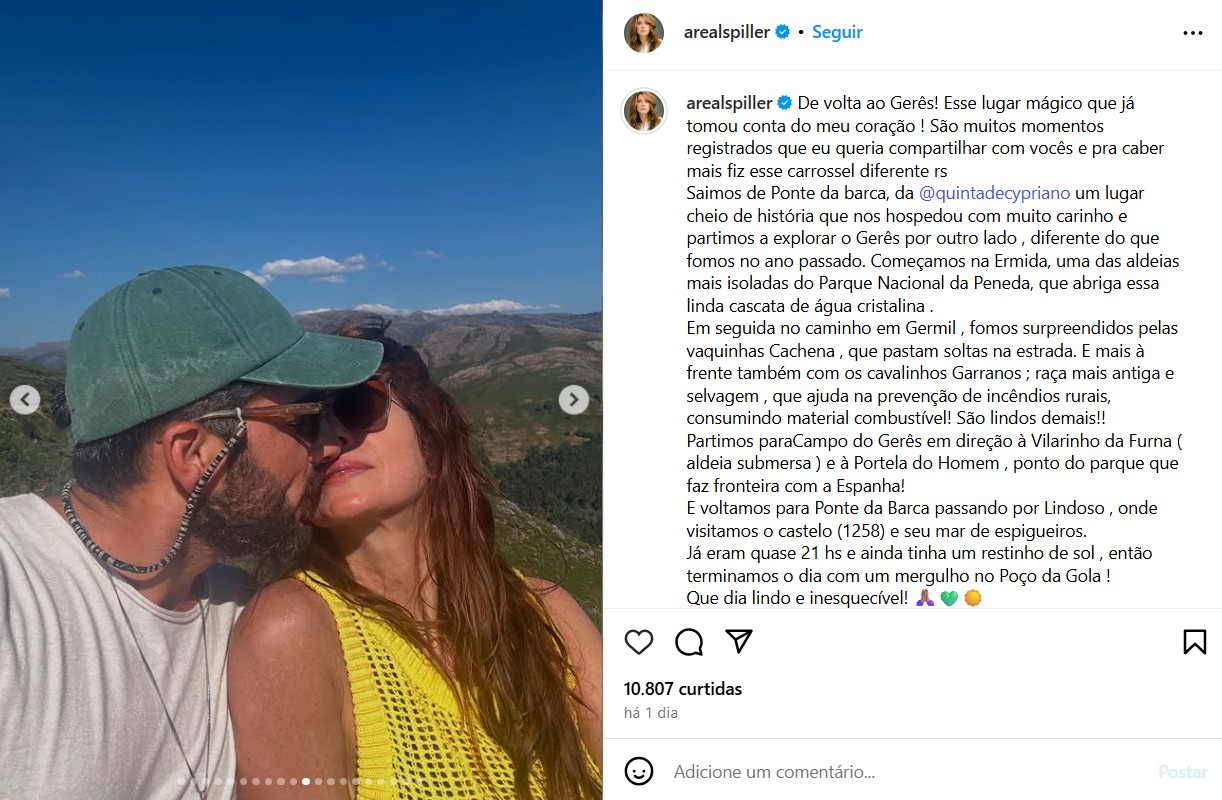 Leticia Spiller com o namorado em Portugal - Foto: Reprodu&ccedil;&atilde;o/Instagram
