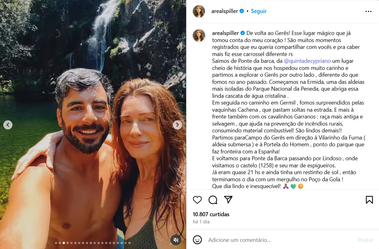 Leticia Spiller com o namorado em Portugal - Foto: Reprodução/Instagram