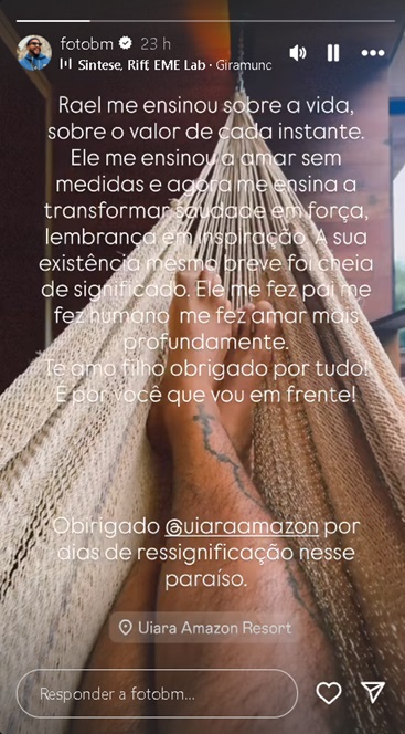 Desabafo do marido de Tati Machado - Foto: Reprodu&ccedil;&atilde;o/Instagram 