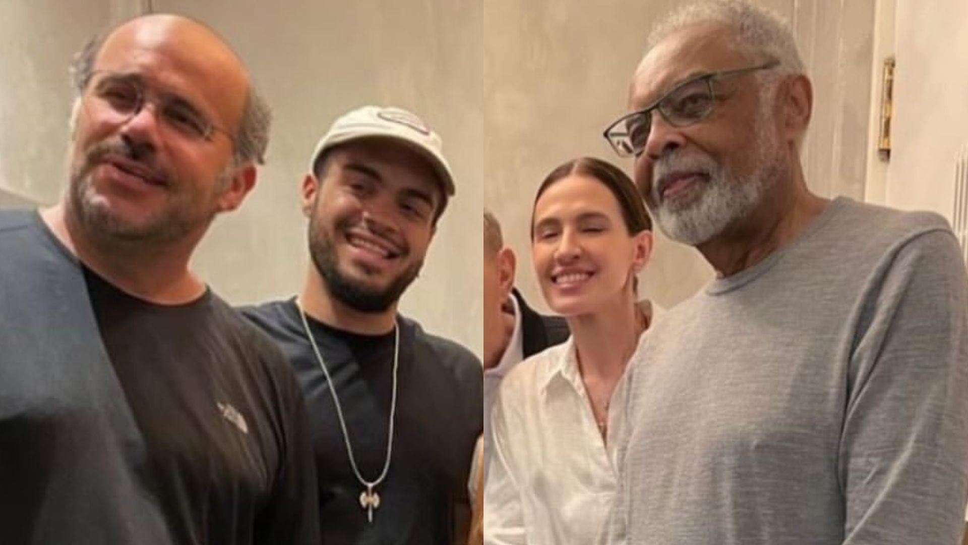 Otávio Müller divide foto com o filho e o ex-sogro, Gilberto Gil: ‘Amor para seguir’