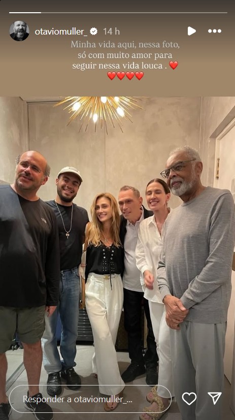Ot&aacute;vio Muller divide foto com fam&iacute;lia de Preta Gil - Reprodu&ccedil;&atilde;o/Instagram