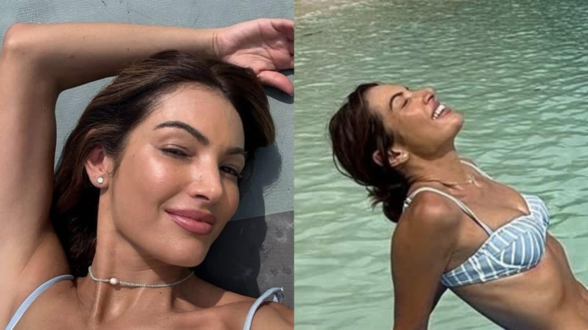 Patrícia Poeta impressiona com barriga negativa em fotos de biquíni
