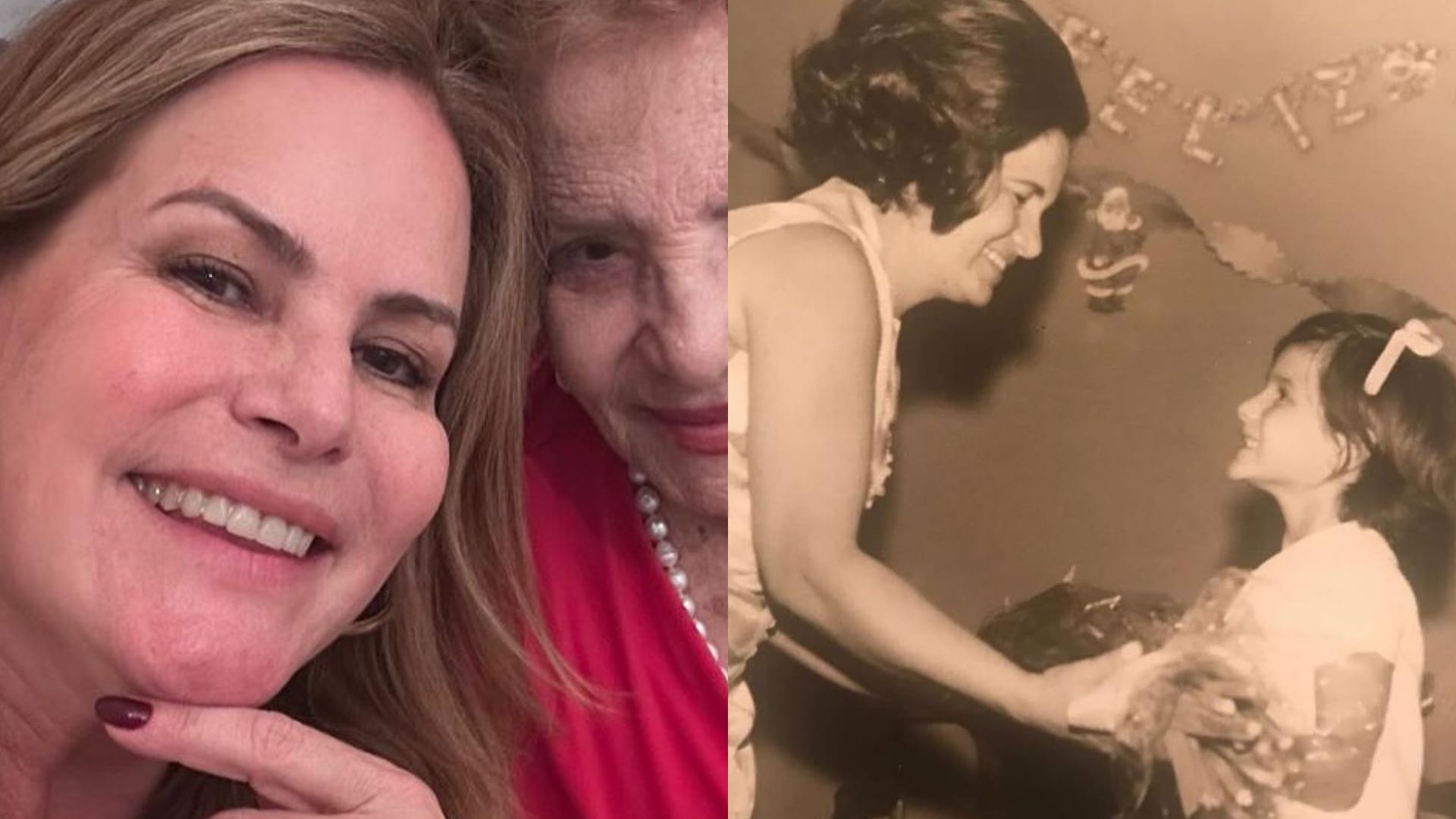 Renata Ceribelli abre álbum de fotos raras em aniversário de 93 anos da mãe