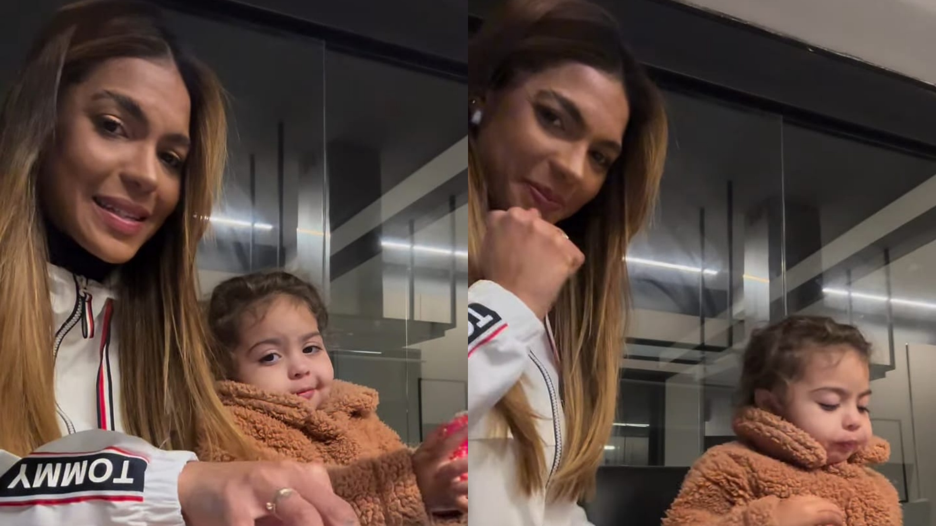 Tays Reis comemora avanço da filha após problema de saúde