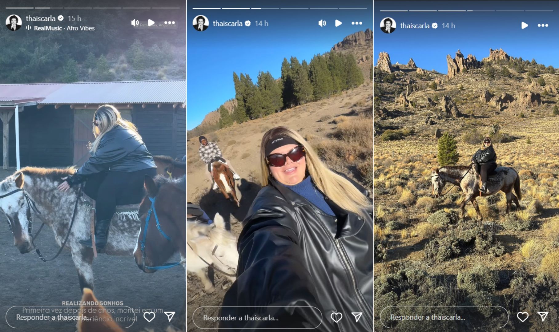 Thais Carla realiza passeio a cavalo com a fam&iacute;lia - Reprodu&ccedil;&atilde;o/Instagram