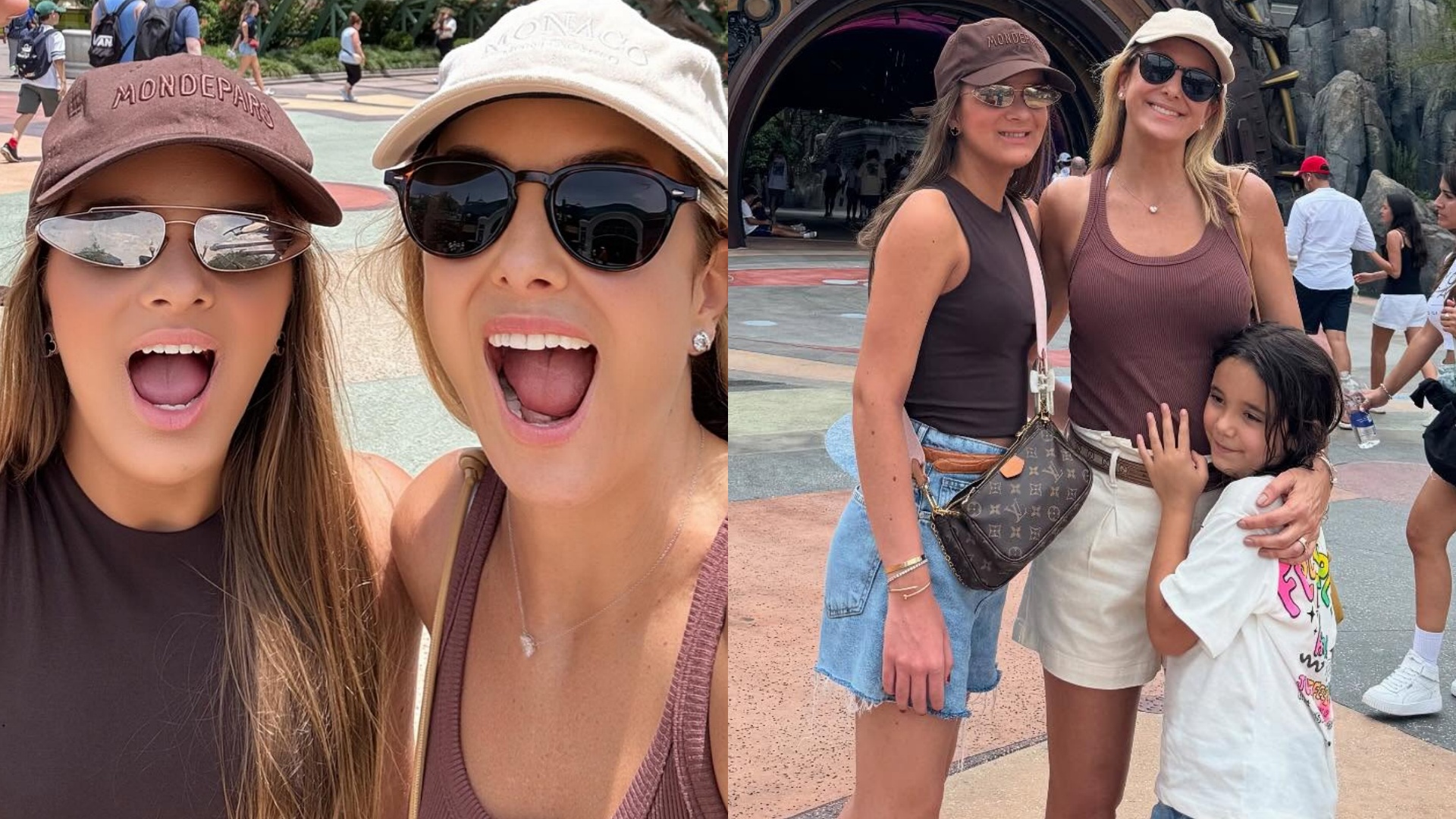 Ticiane Pinheiro se diverte com as filhas em parque nos EUA