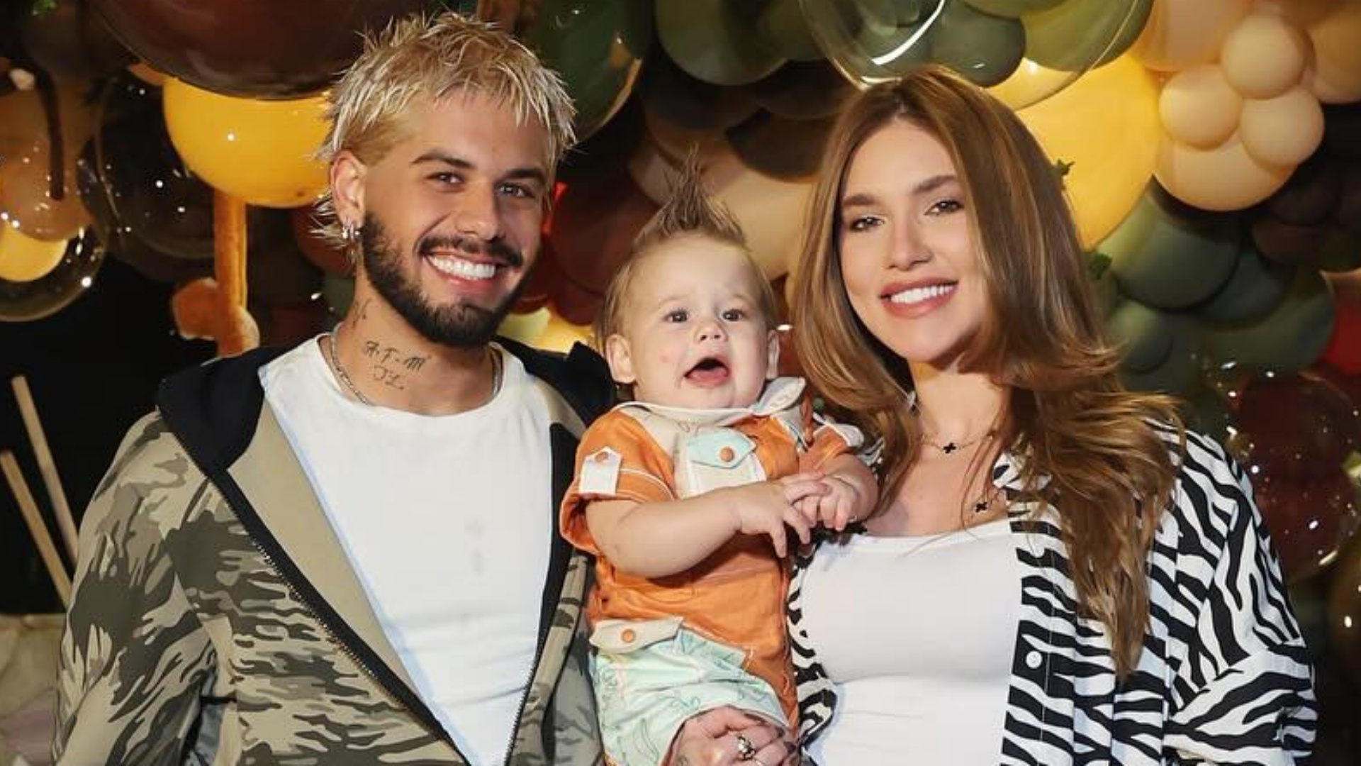 Virginia Fonseca e Zé Felipe se reúnem na festa de mesversário do filho caçula