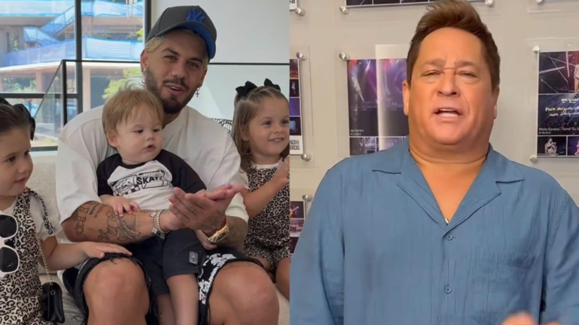 Zé Felipe faz declaração emocionante com os filhos para Leonardo